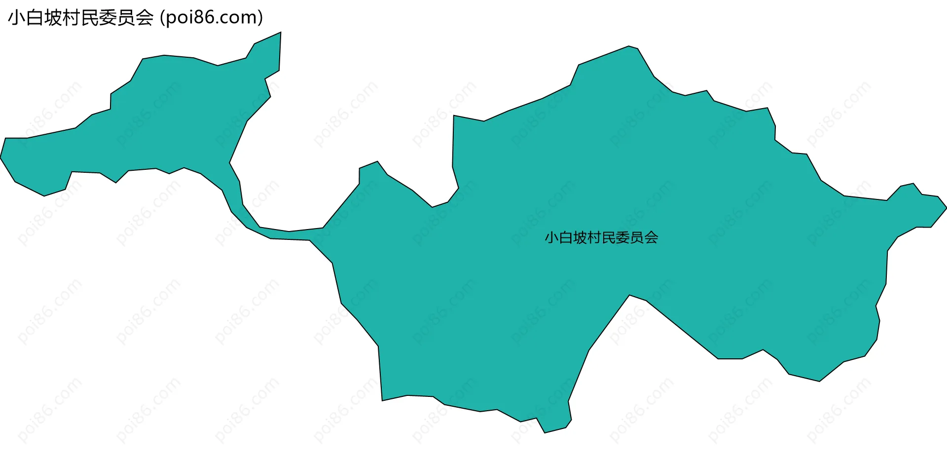 小白坡村民委员会边界地图