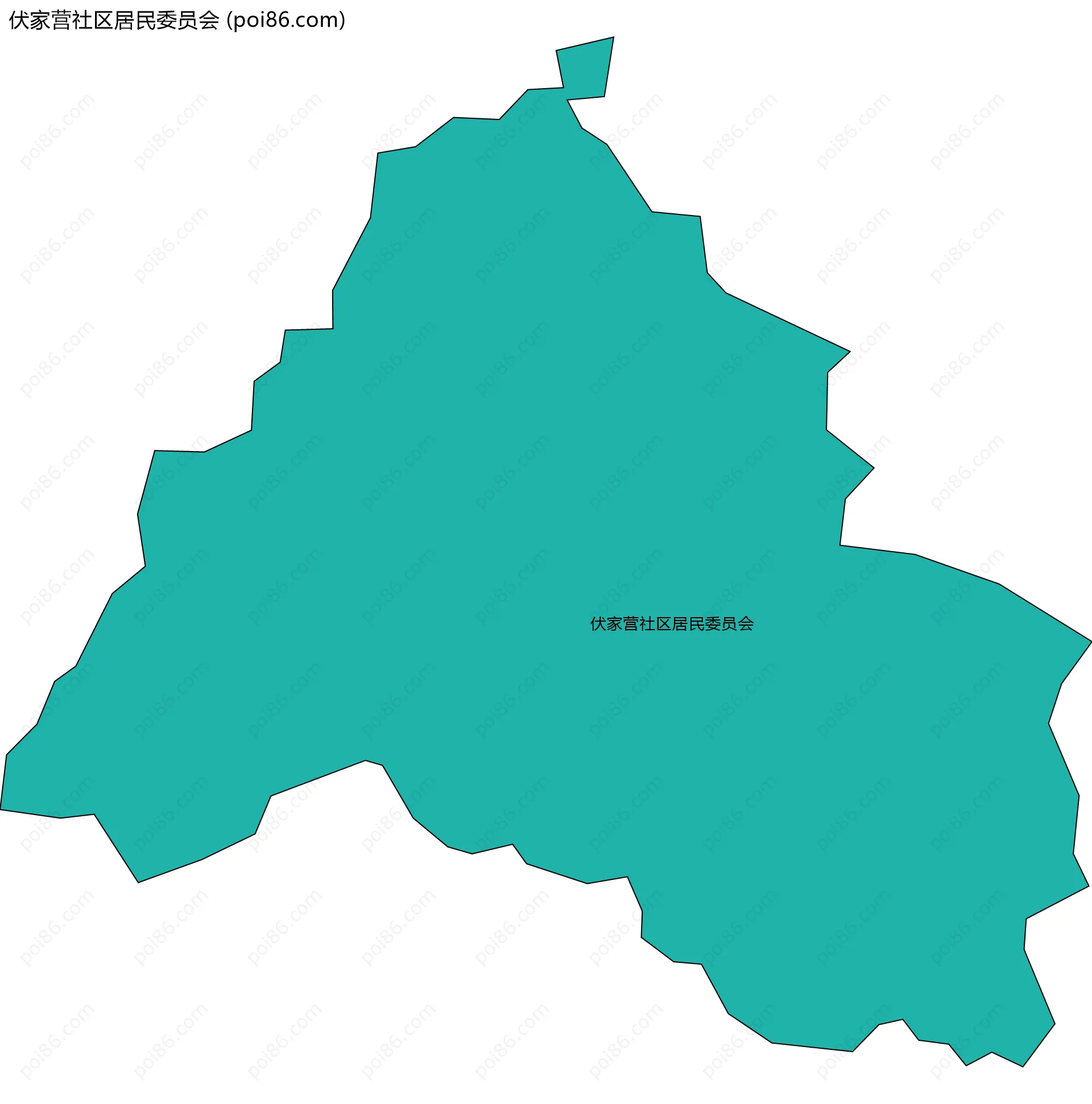 伏家营社区居民委员会边界地图