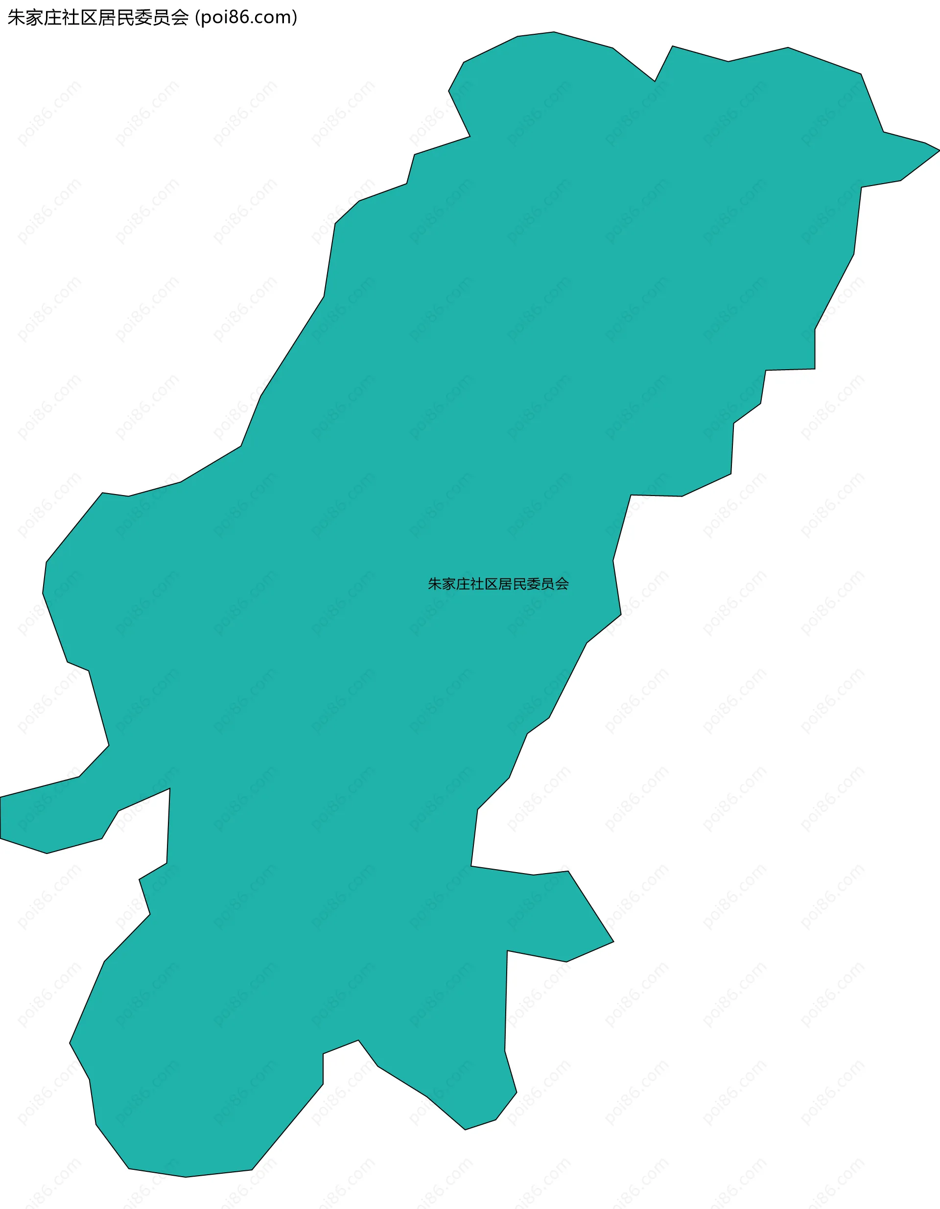 朱家庄社区居民委员会边界地图