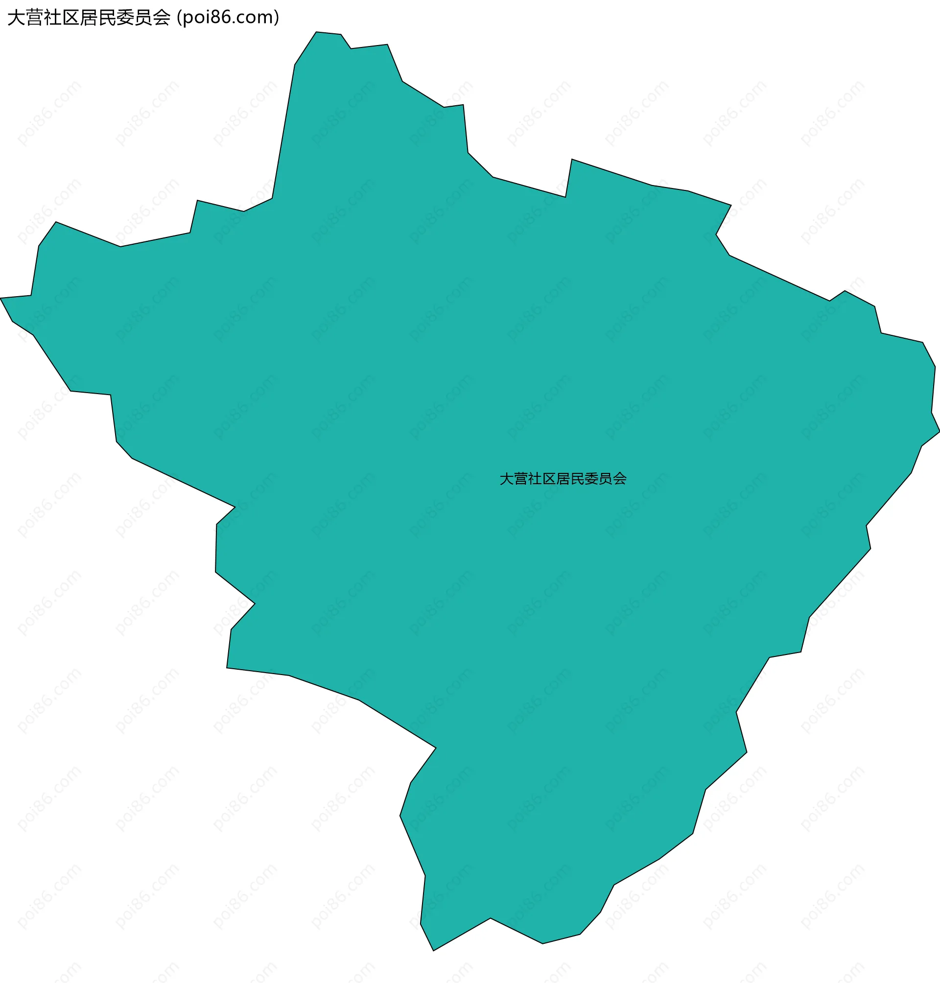 大营社区居民委员会边界地图