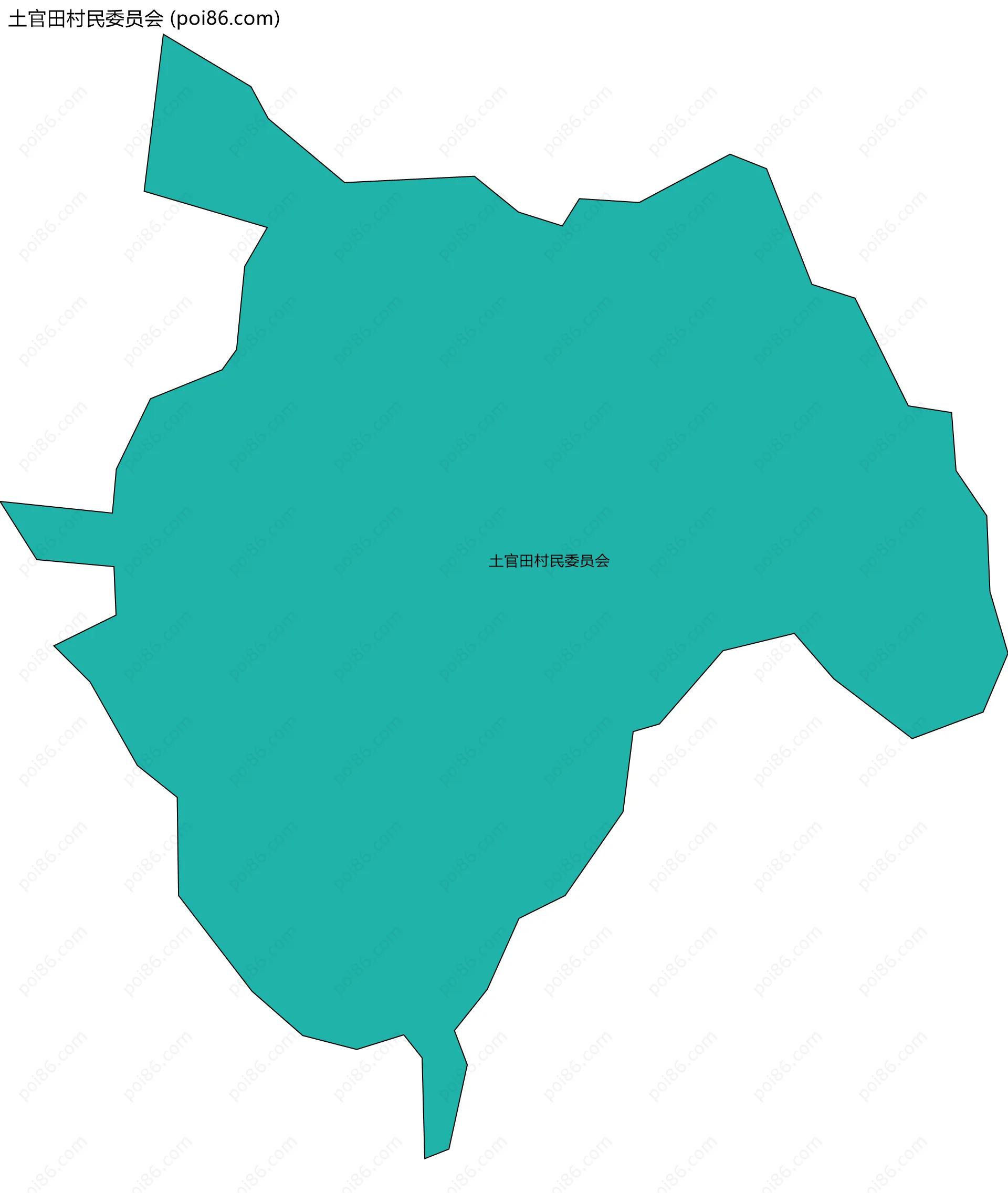 土官田村民委员会边界地图