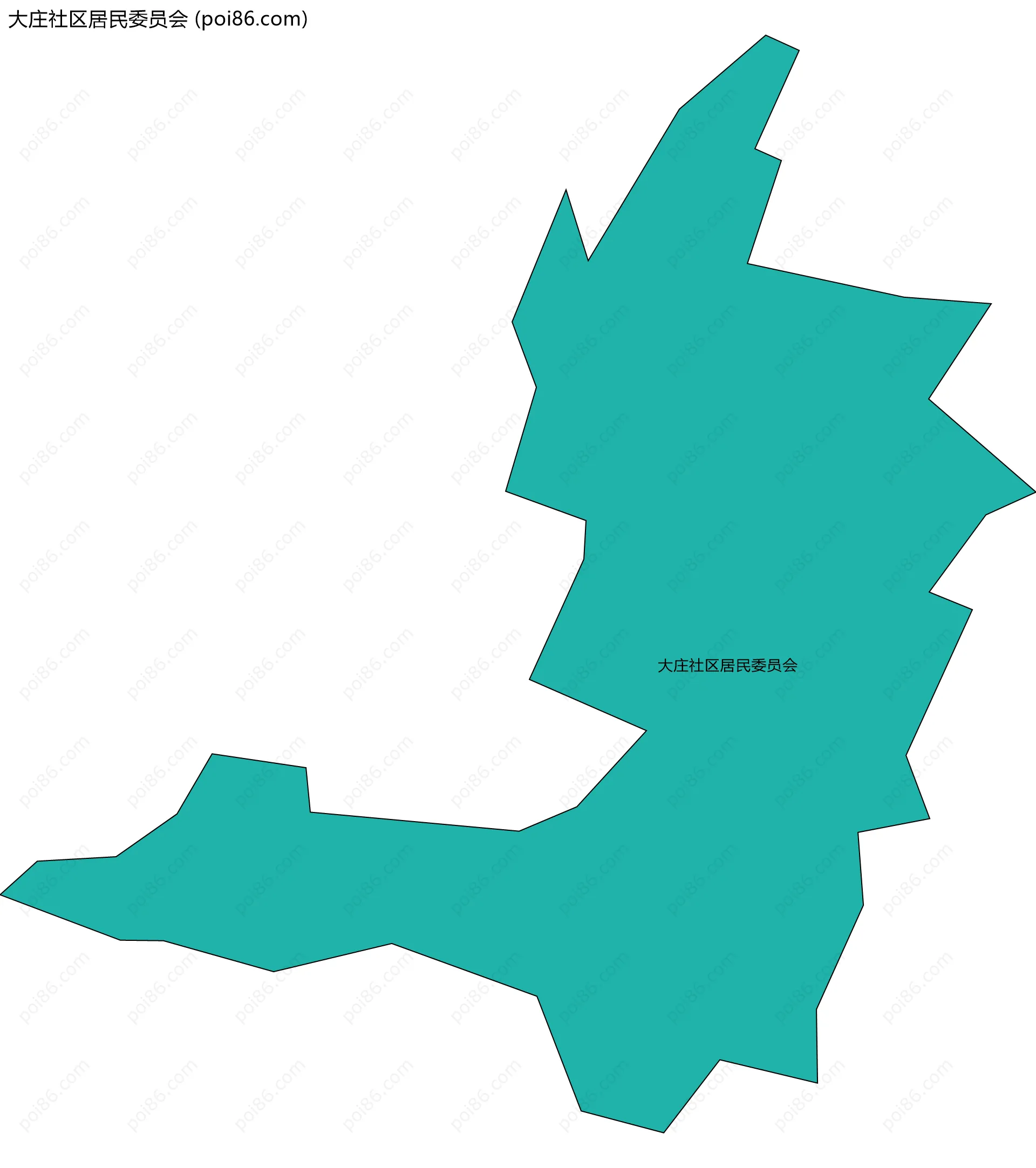 大庄社区居民委员会边界地图