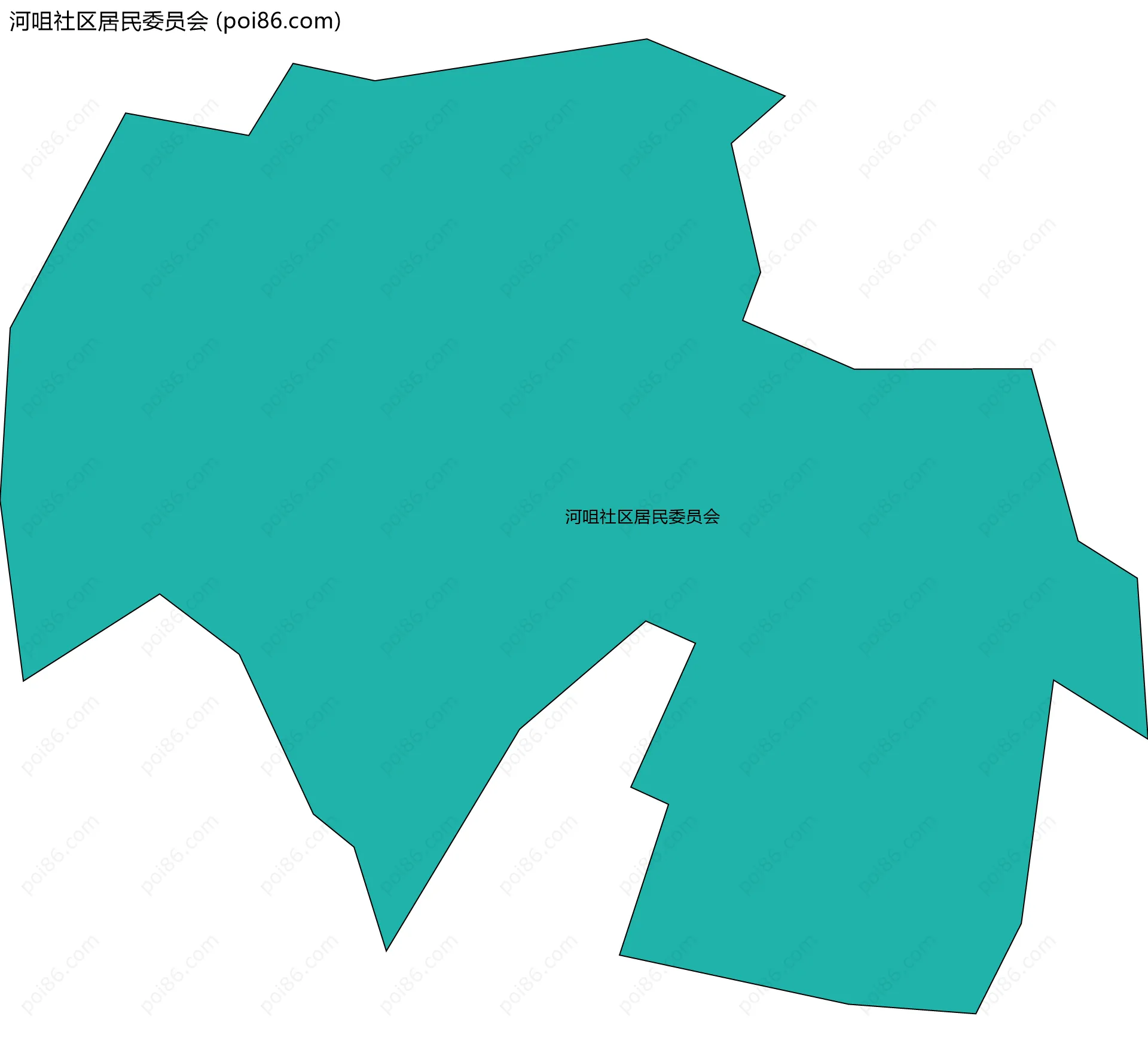河咀社区居民委员会边界地图