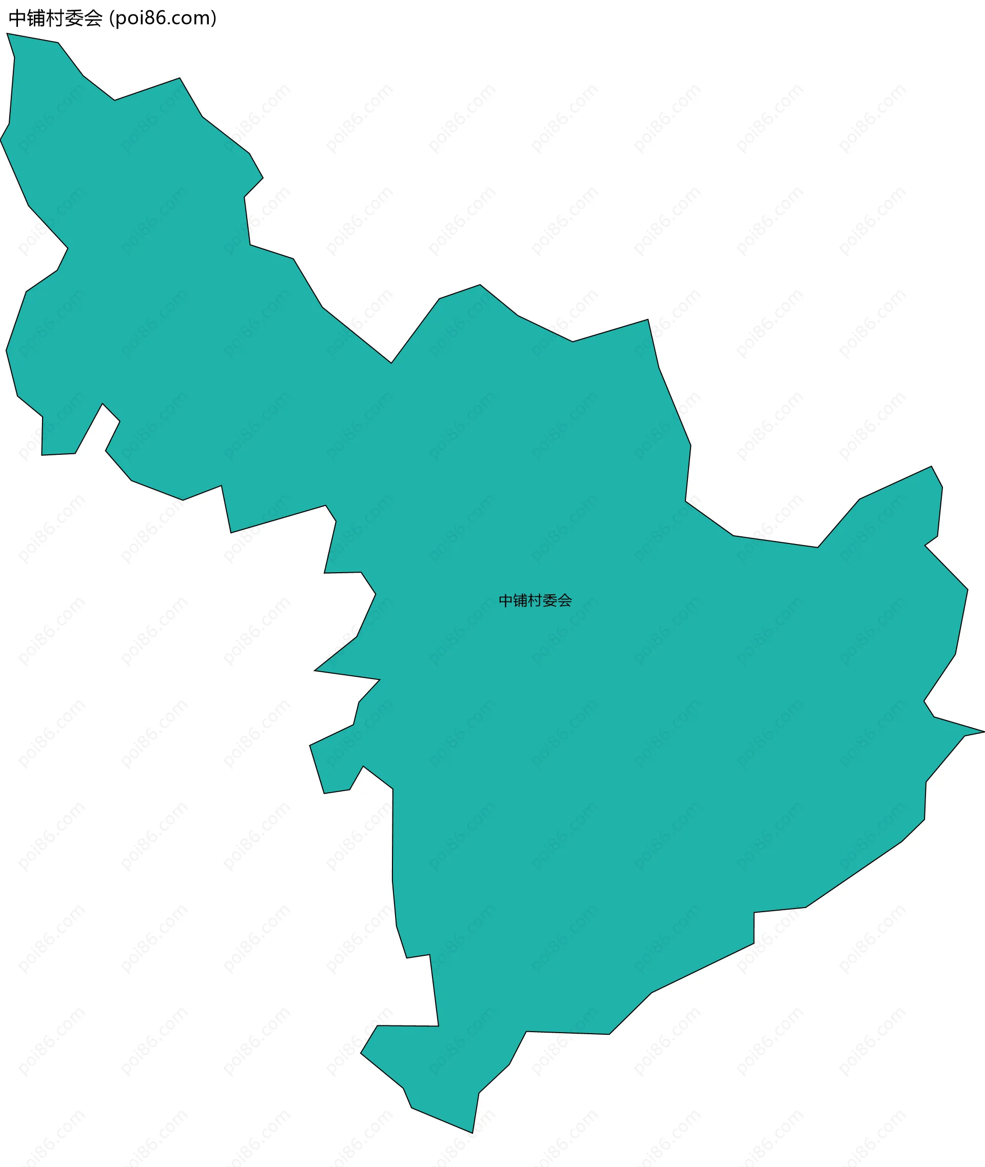 中铺村委会边界地图