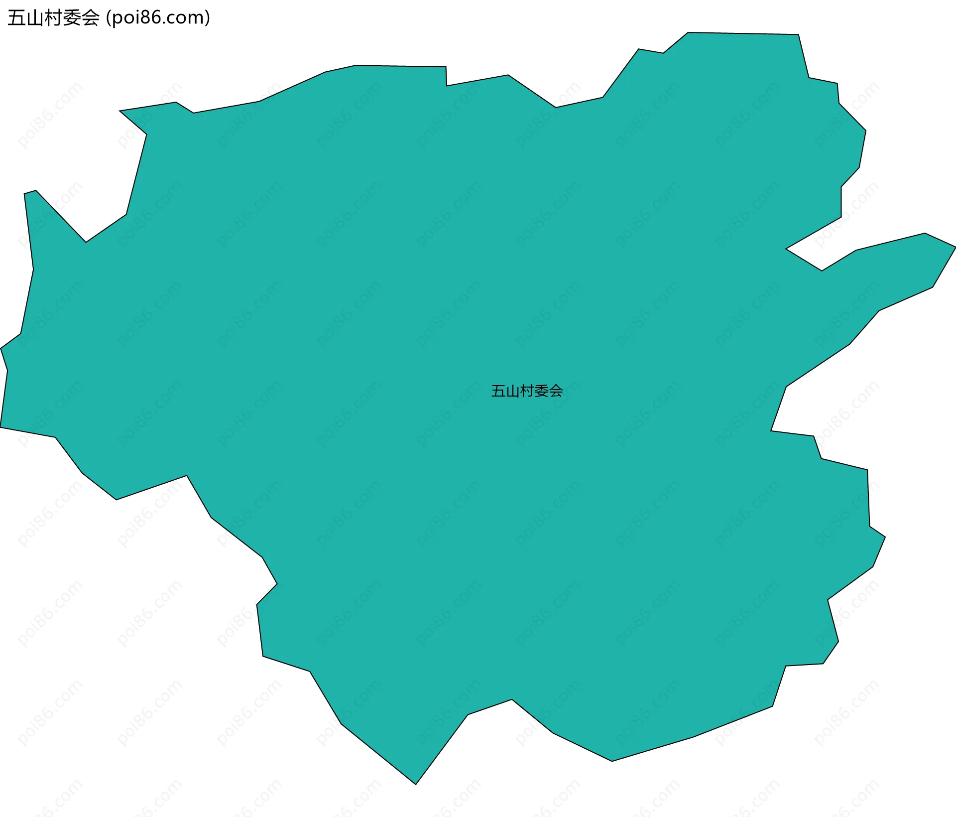 五山村委会边界地图