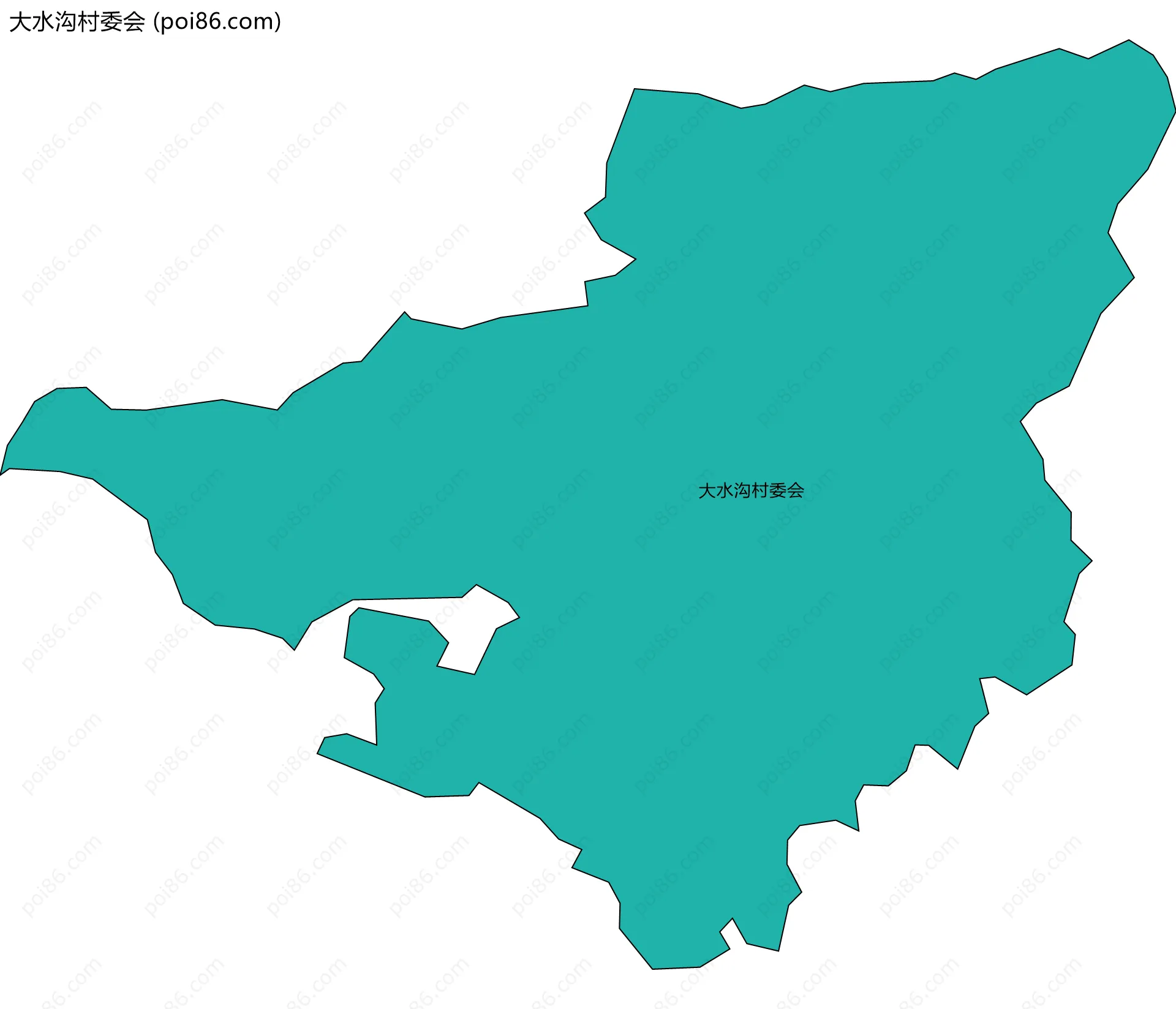 大水沟村委会边界地图