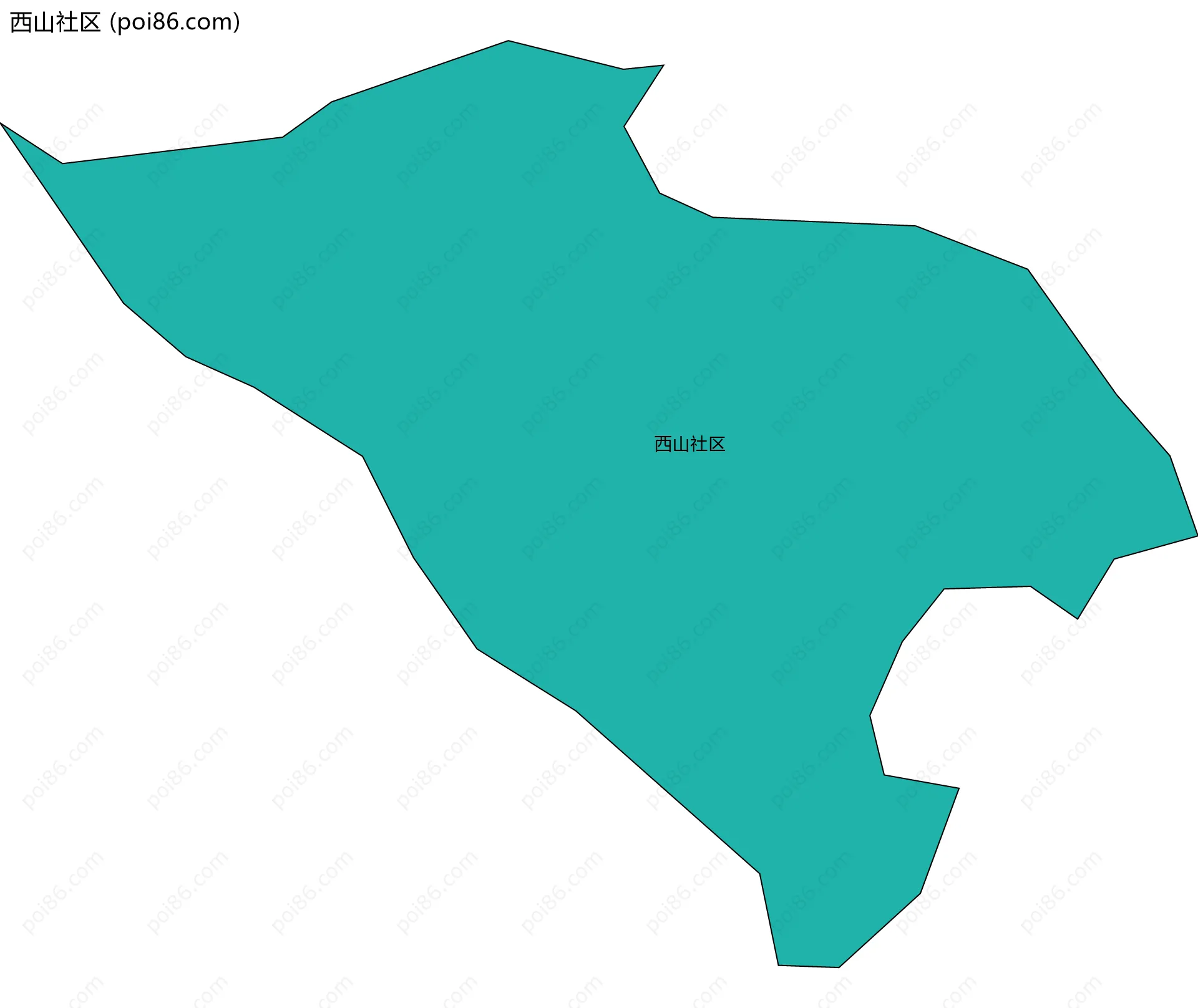 西山社区边界地图