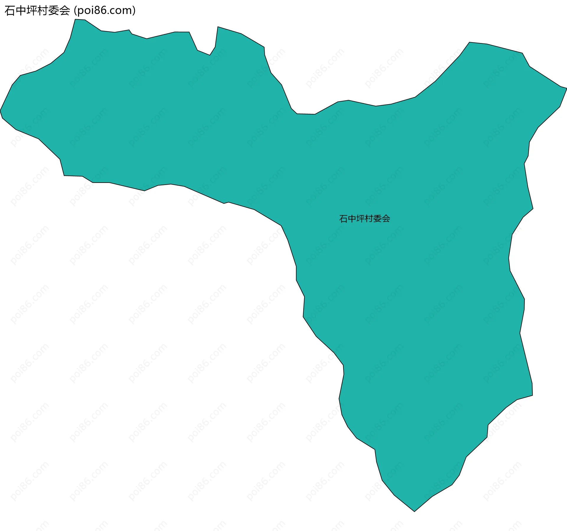石中坪村委会边界地图