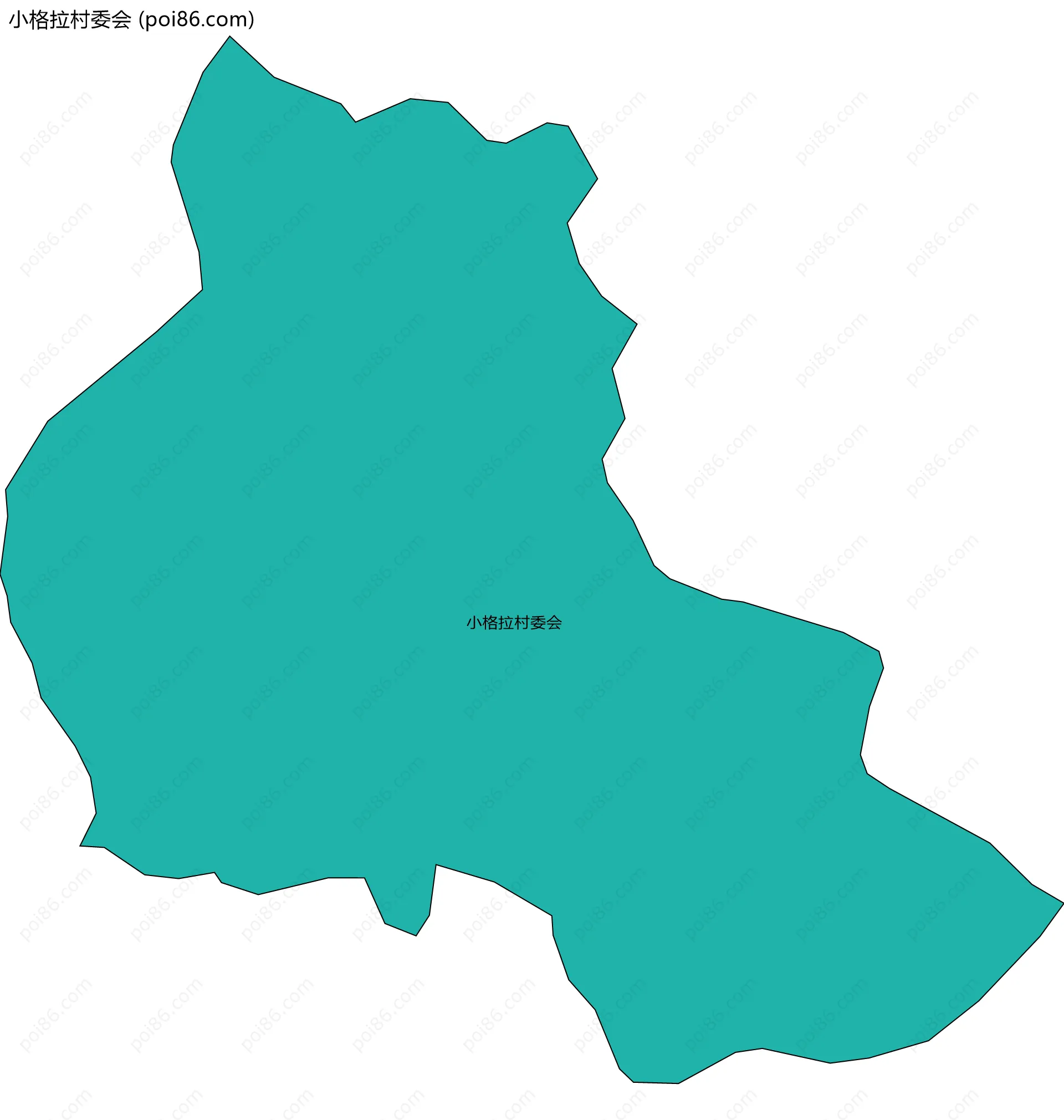 小格拉村委会边界地图