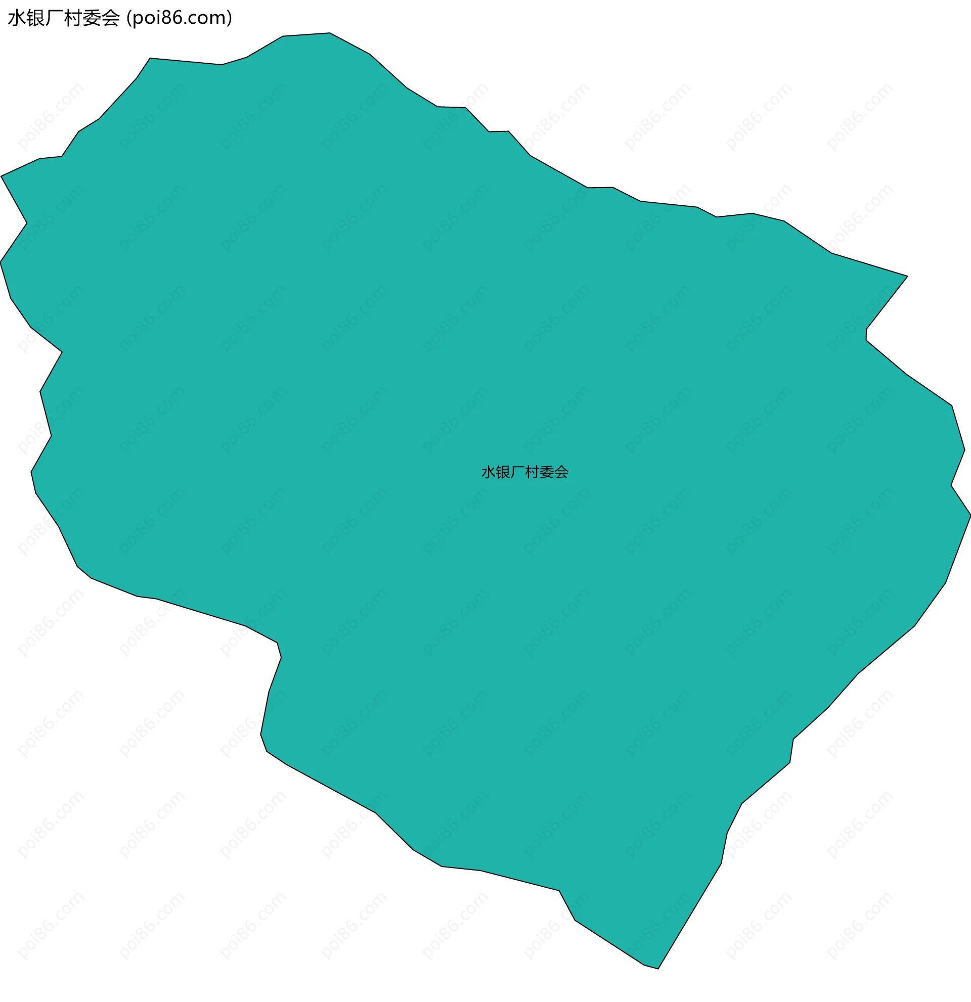 水银厂村委会边界地图