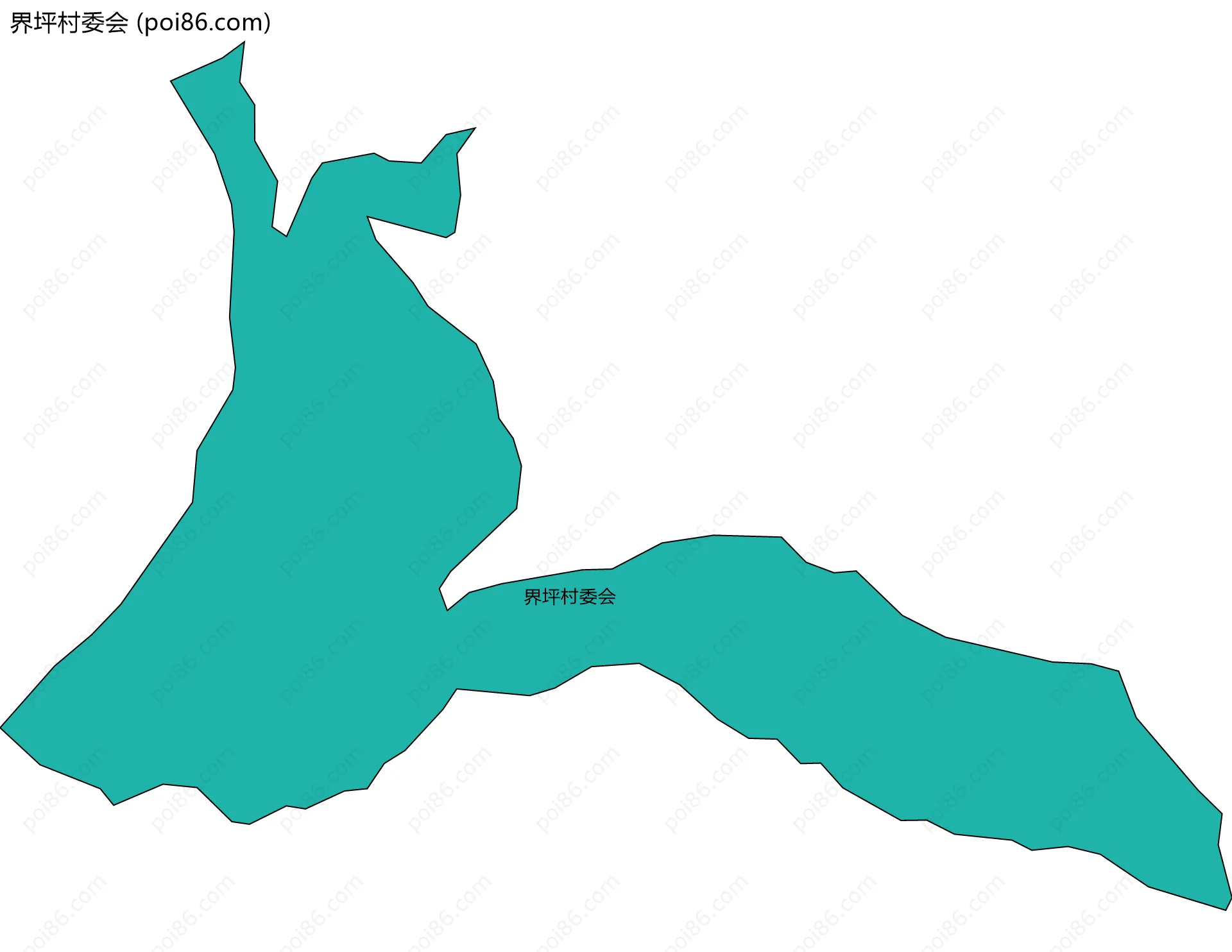 界坪村委会边界地图