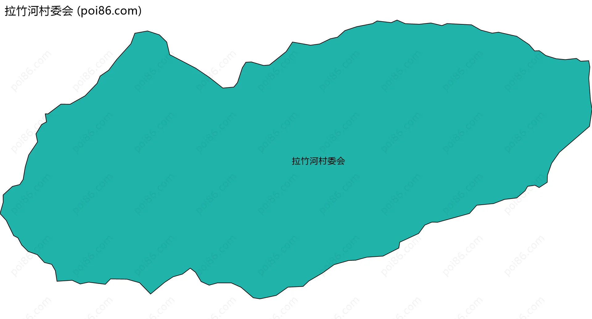 拉竹河村委会边界地图