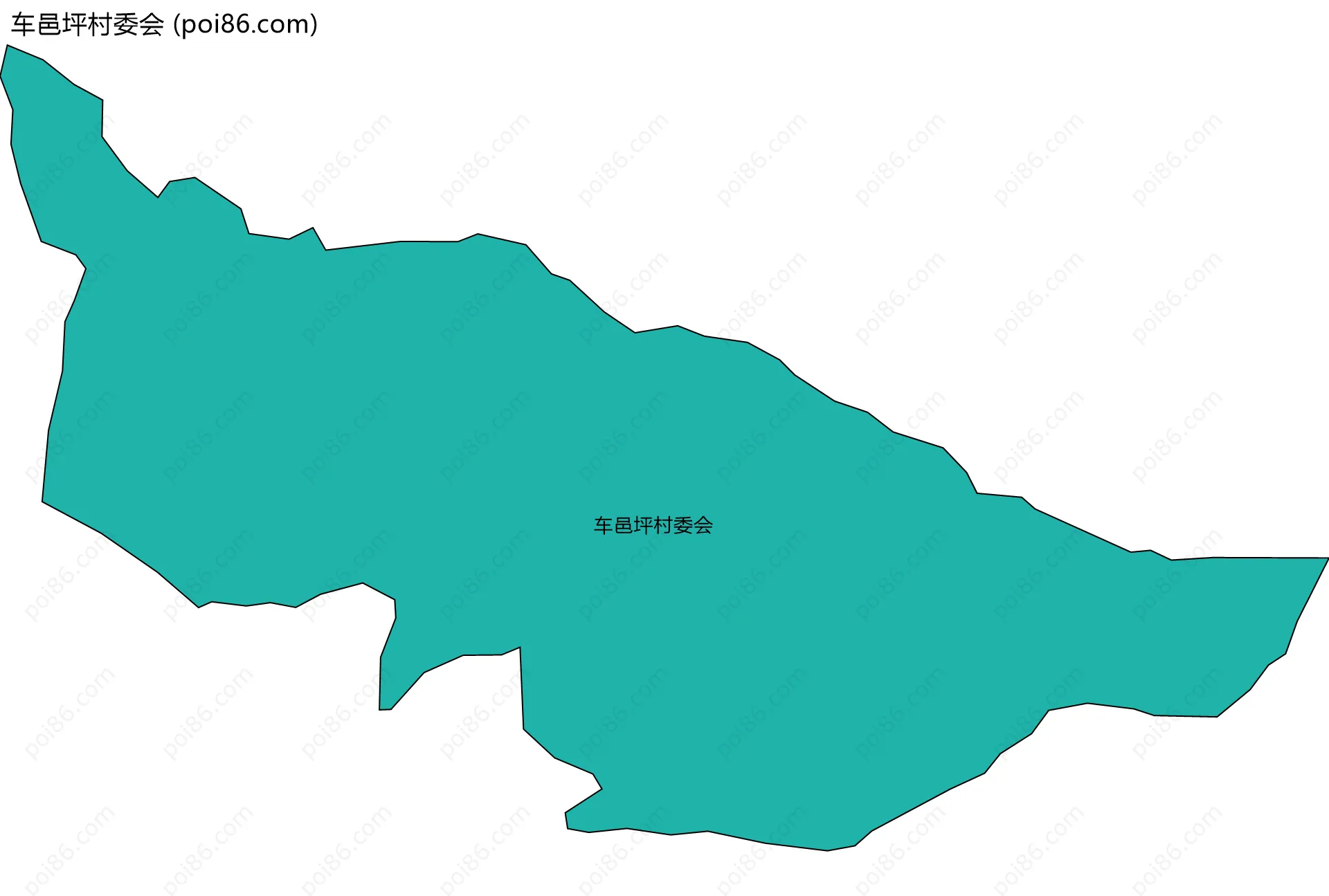 车邑坪村委会边界地图