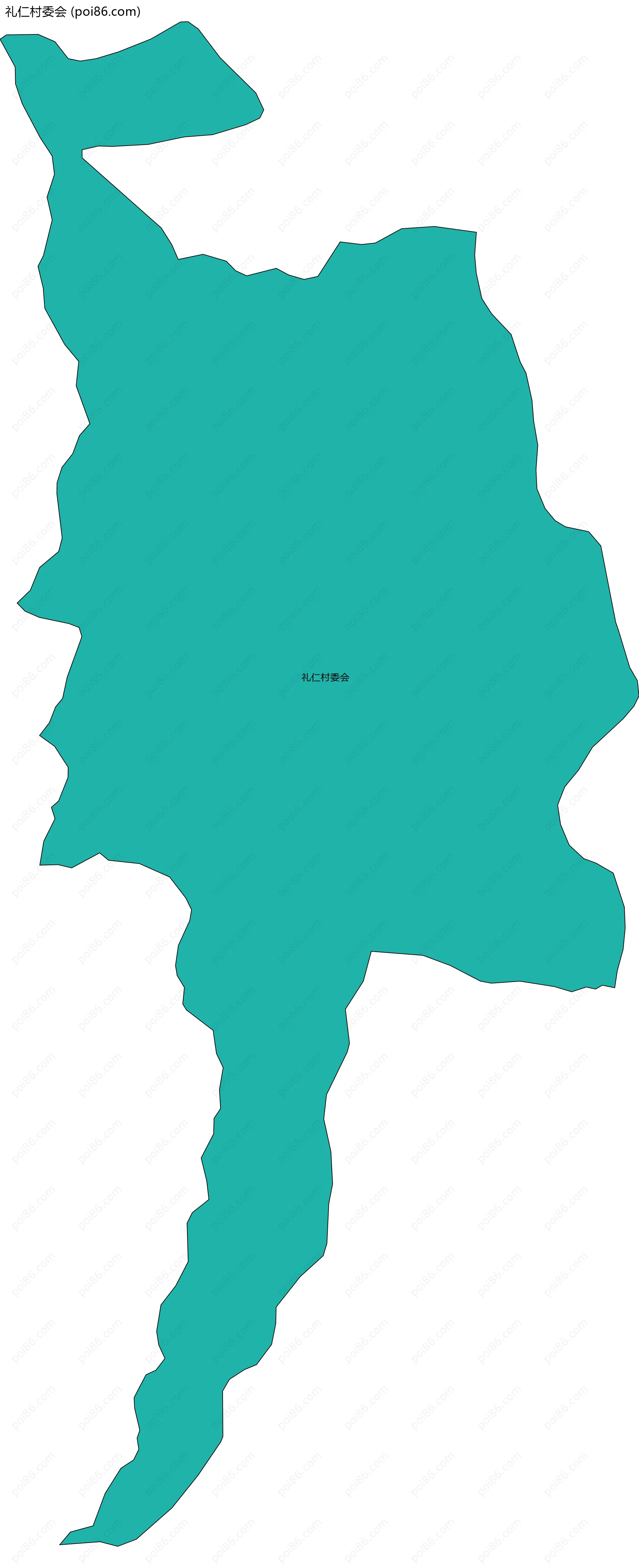 礼仁村委会边界地图