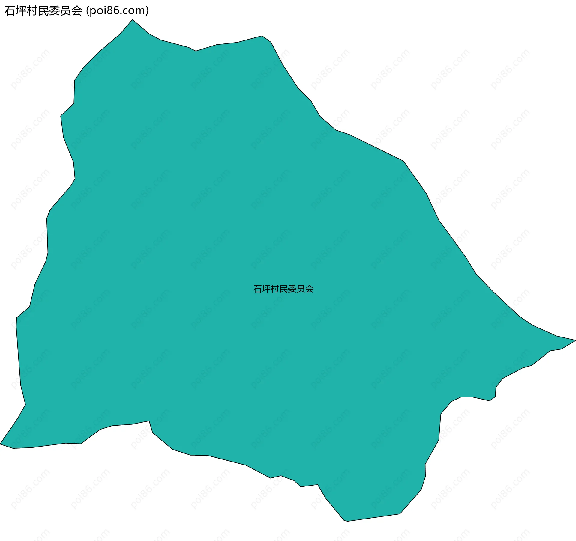石坪村民委员会边界地图