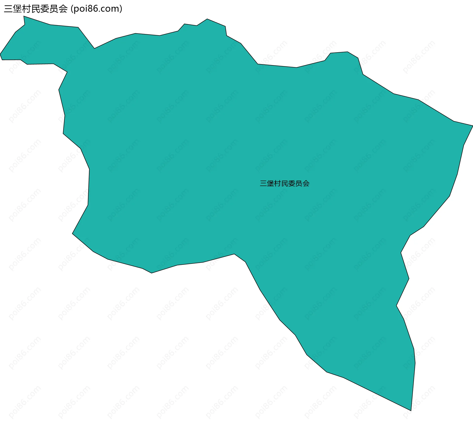 三堡村民委员会边界地图