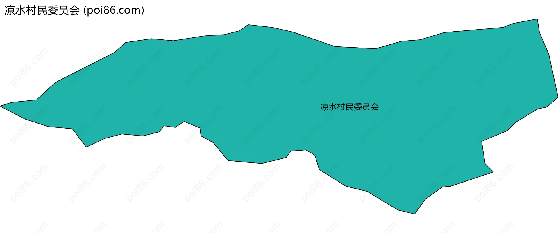 凉水村民委员会边界地图
