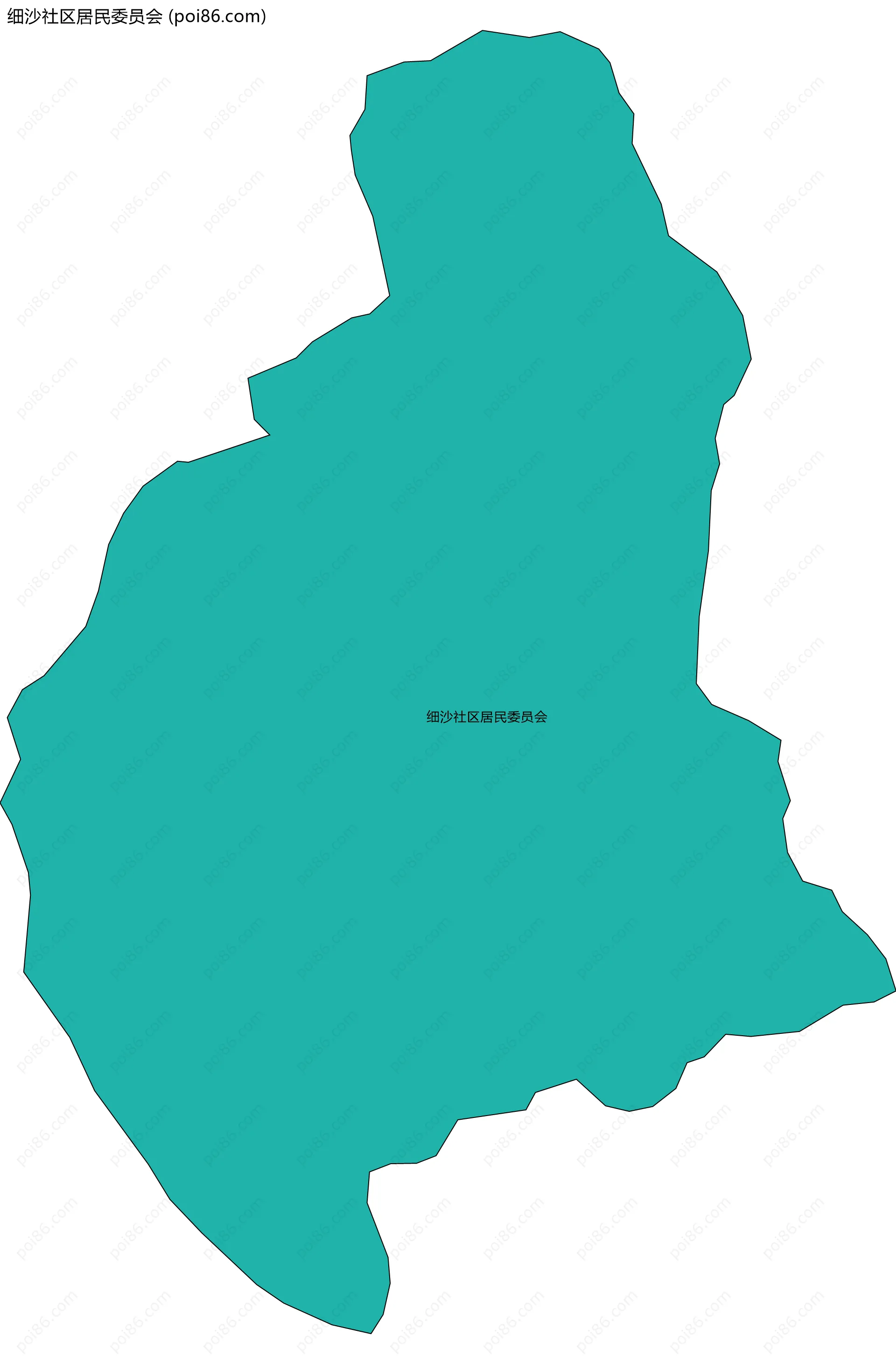细沙社区居民委员会边界地图