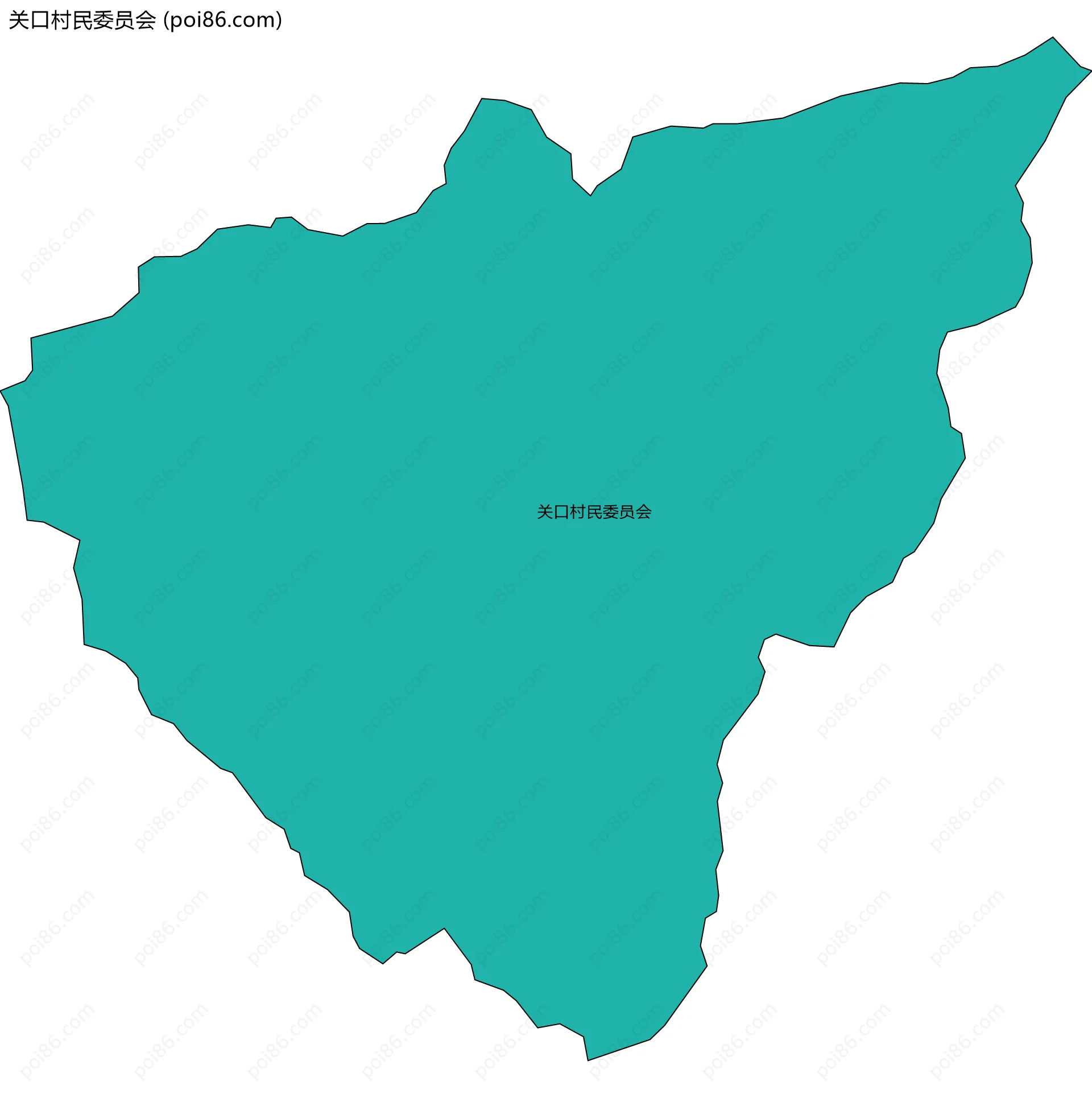 关口村民委员会边界地图