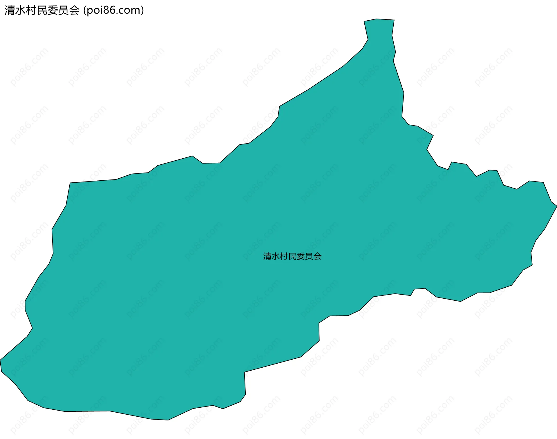 清水村民委员会边界地图