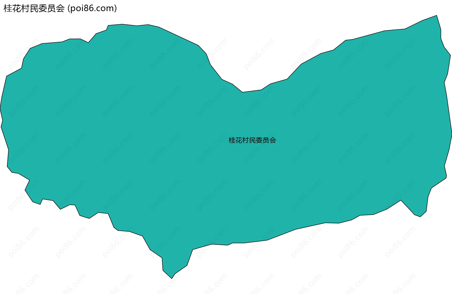 桂花村民委员会边界地图
