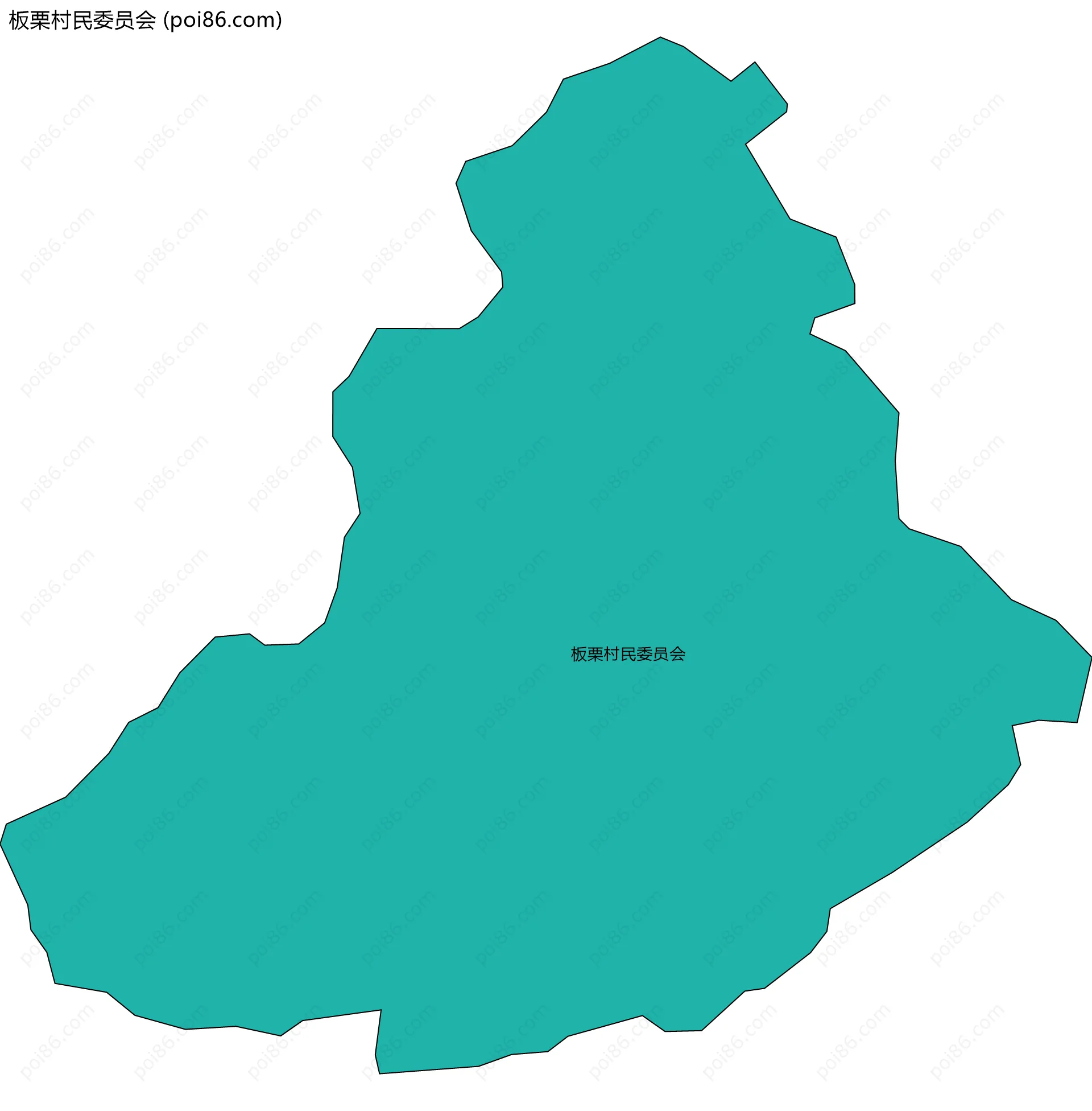 板栗村民委员会边界地图