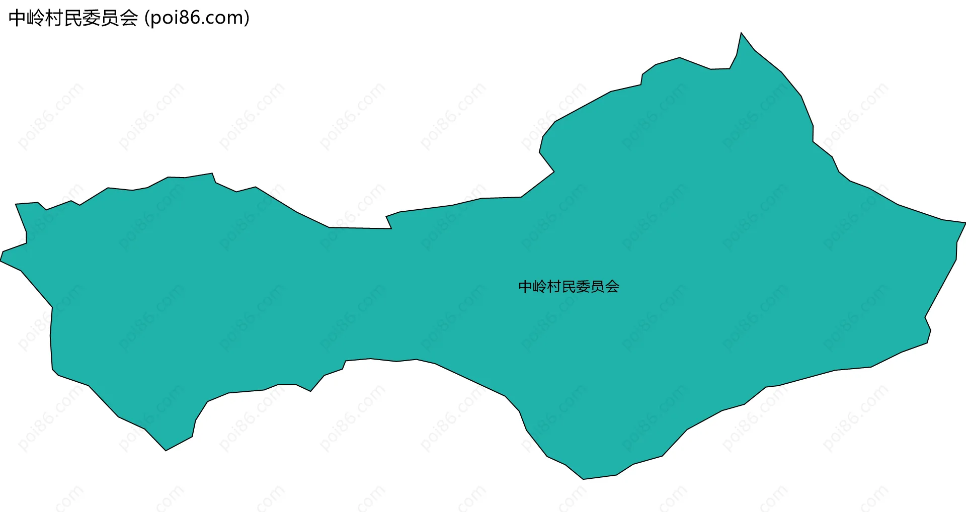 中岭村民委员会边界地图