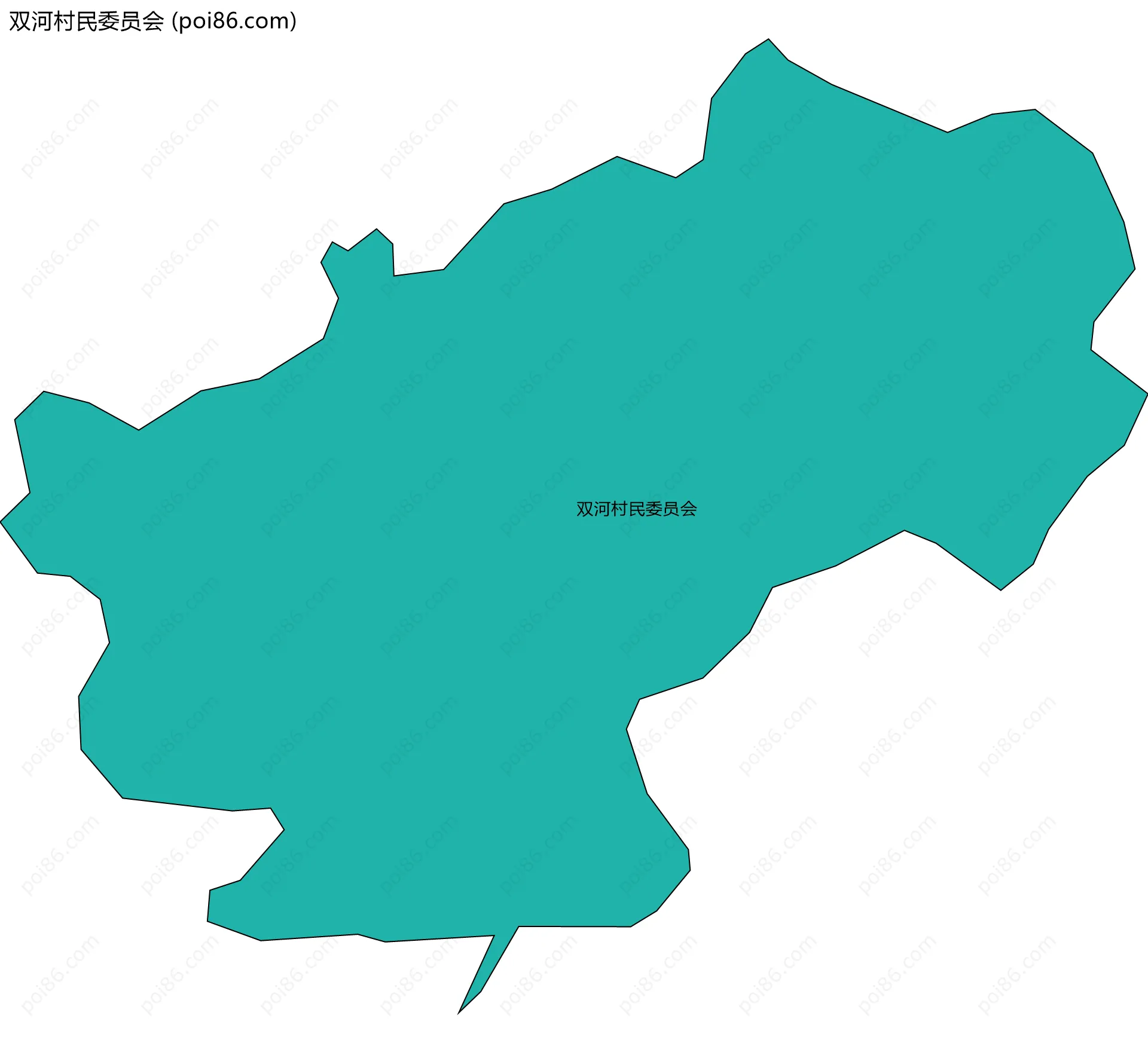 双河村民委员会边界地图