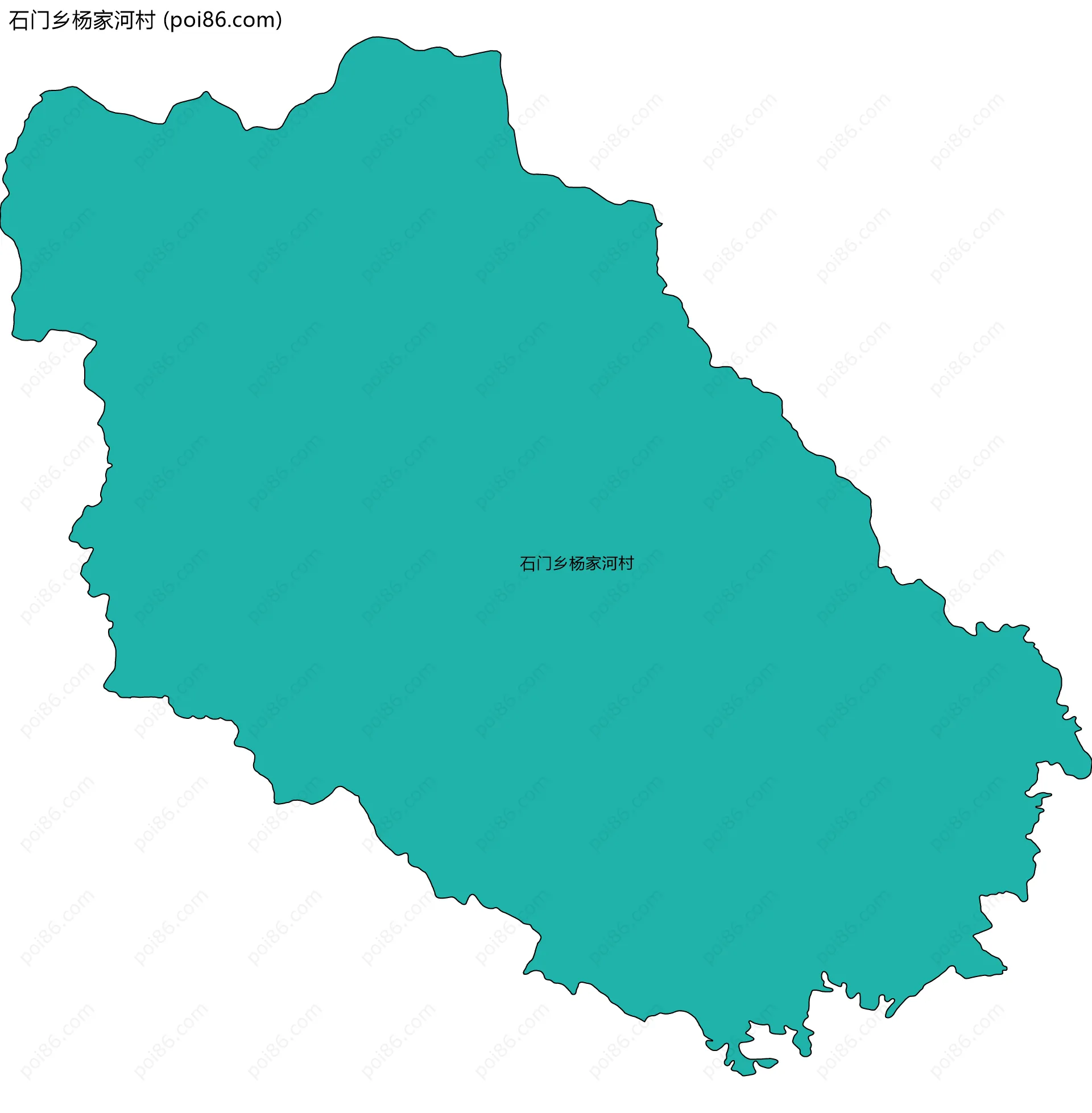 石门乡杨家河村边界地图