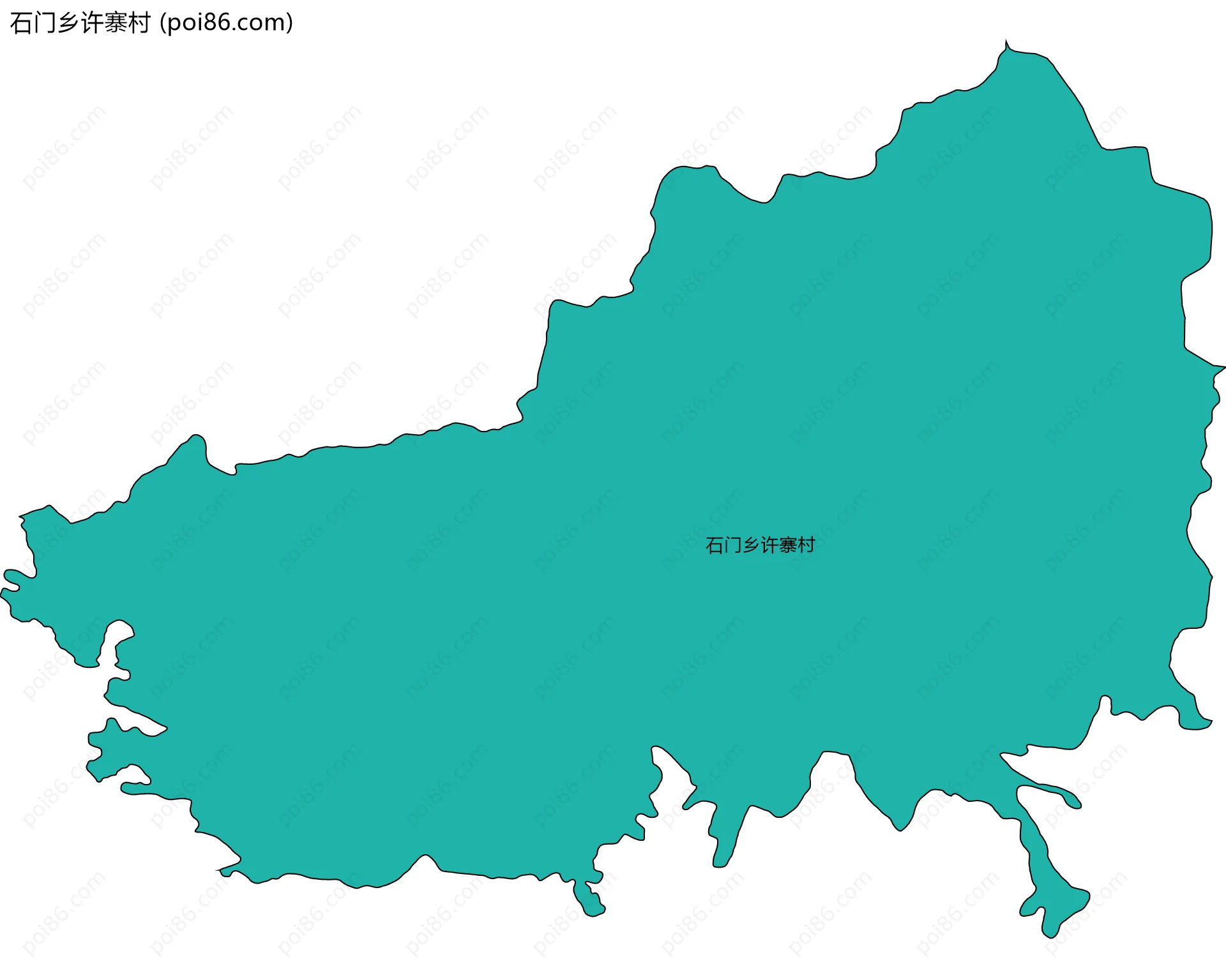 石门乡许寨村边界地图