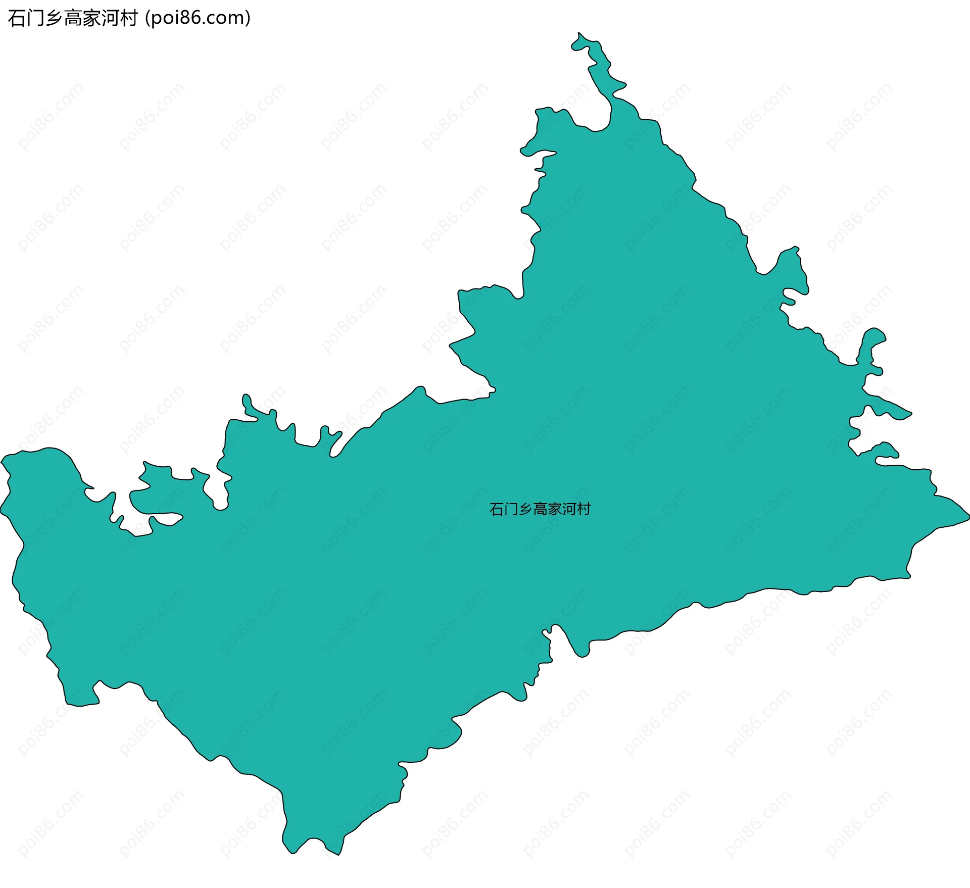 石门乡高家河村边界地图