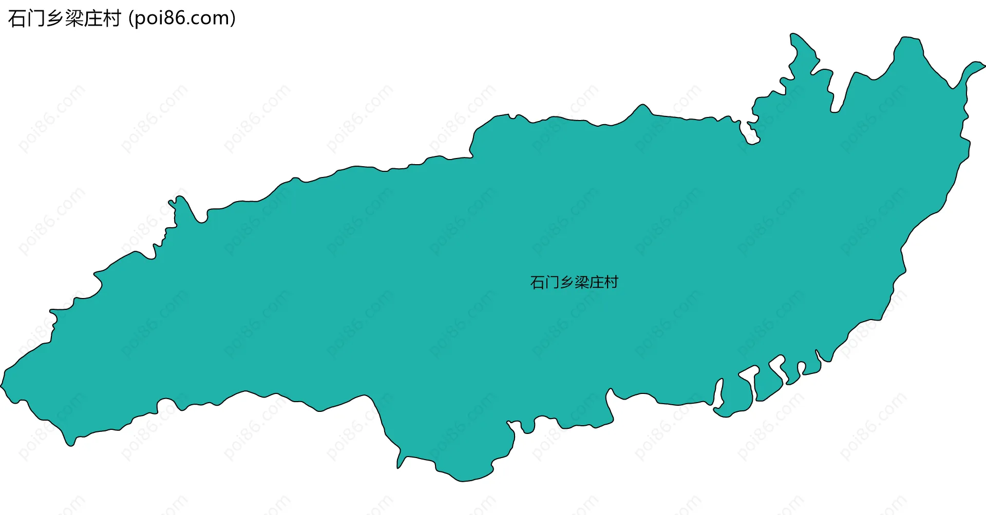 石门乡梁庄村边界地图