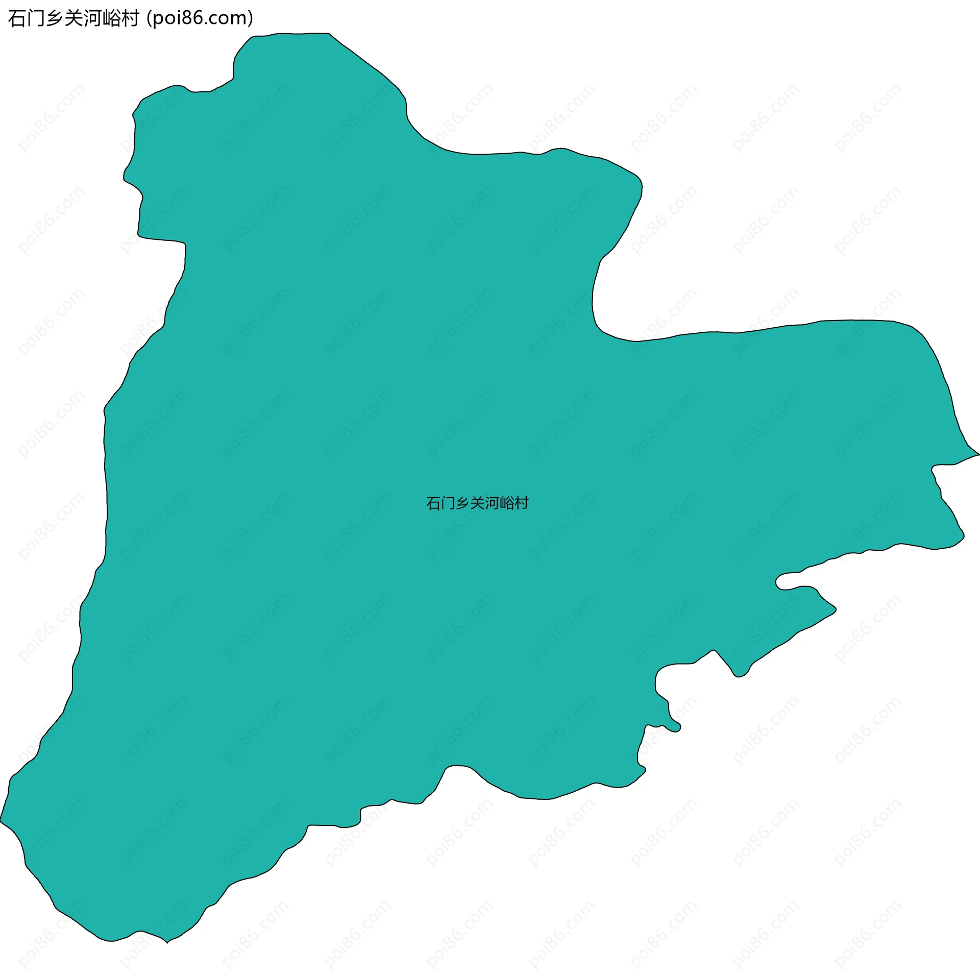 石门乡关河峪村边界地图