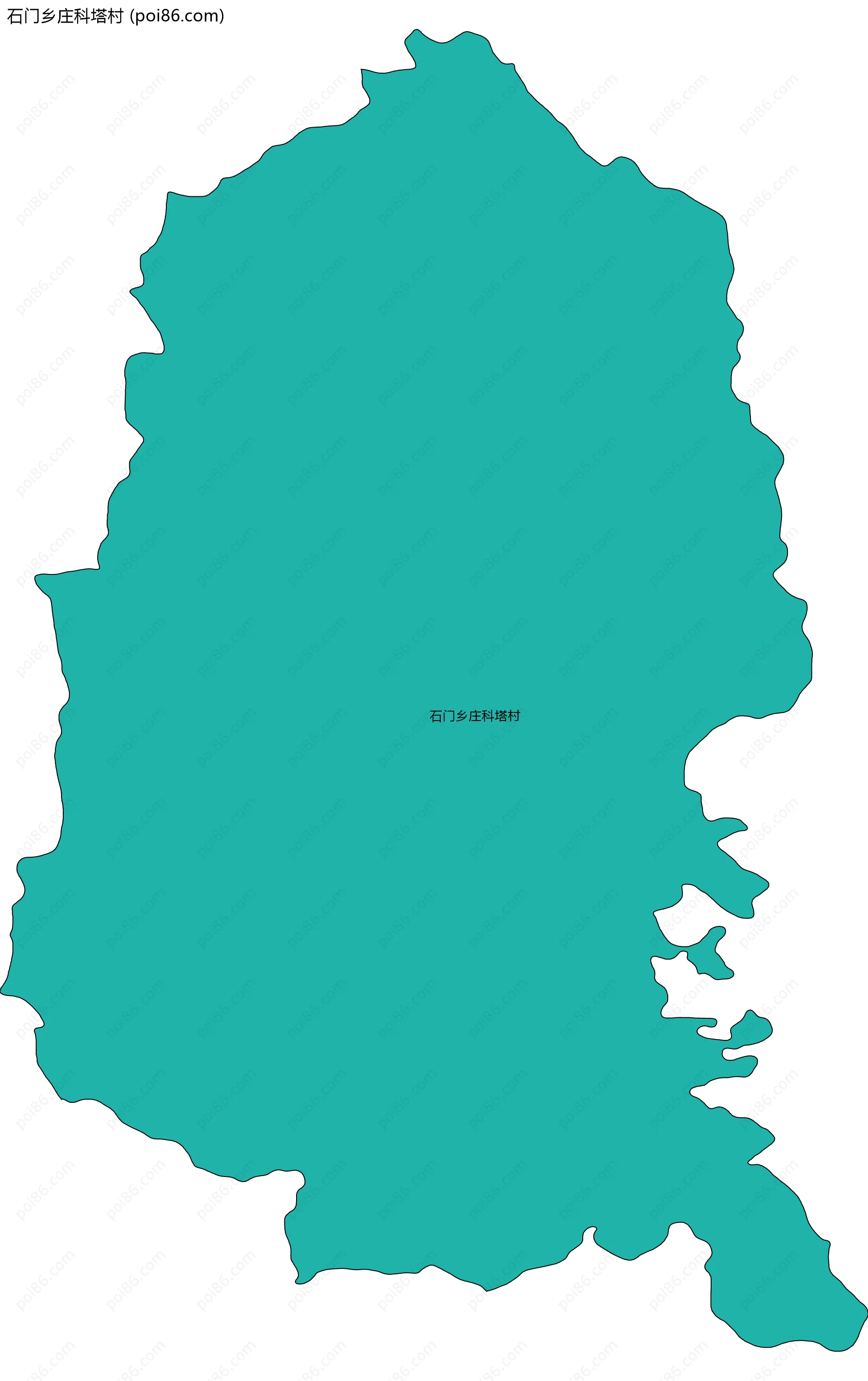 石门乡庄科塔村边界地图