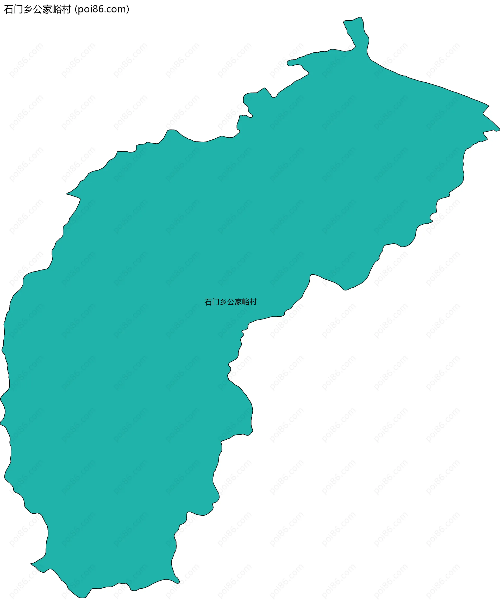 石门乡公家峪村边界地图