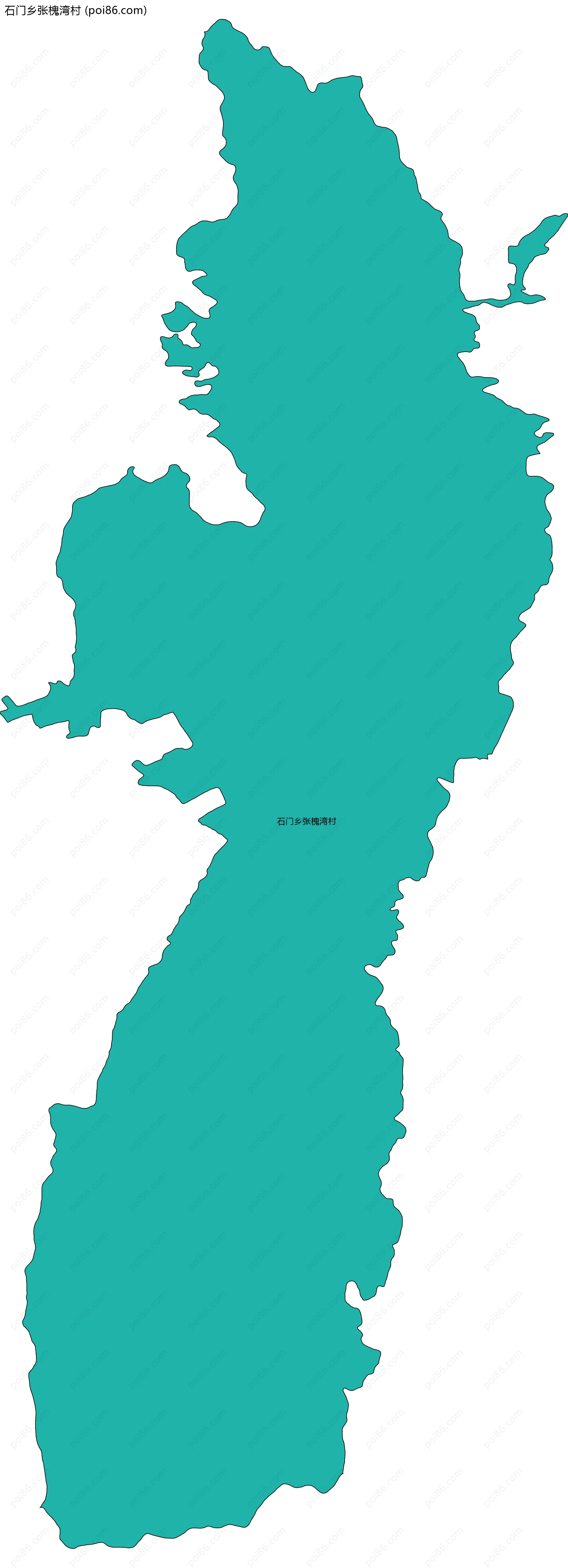 石门乡张槐湾村边界地图
