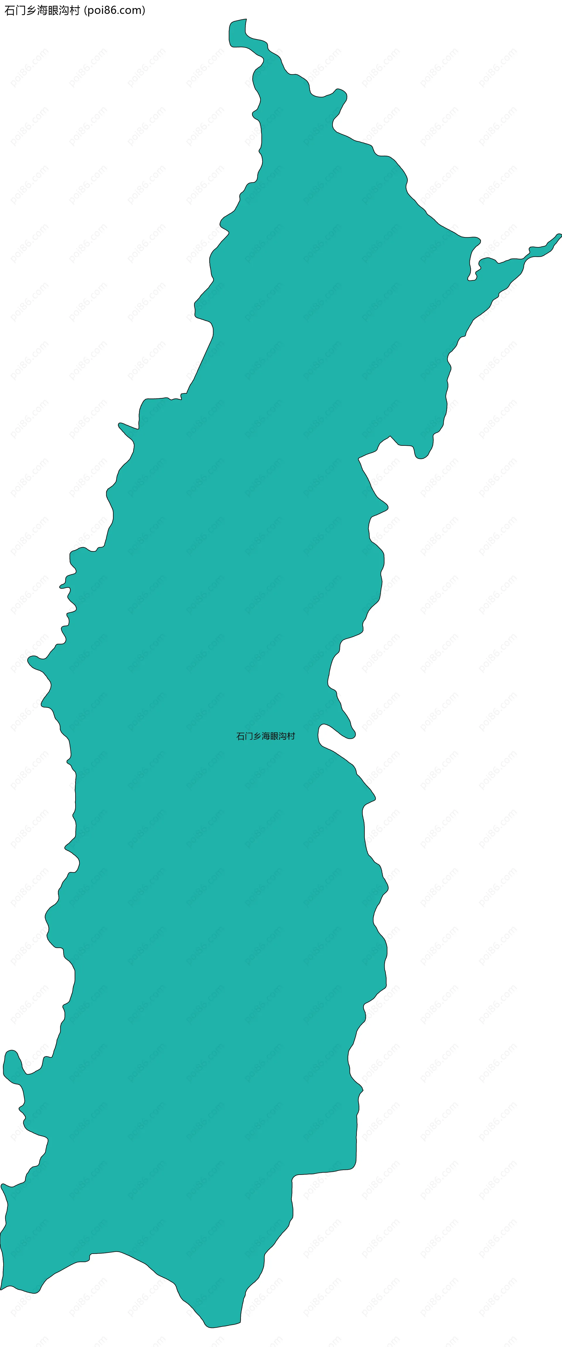 石门乡海眼沟村边界地图