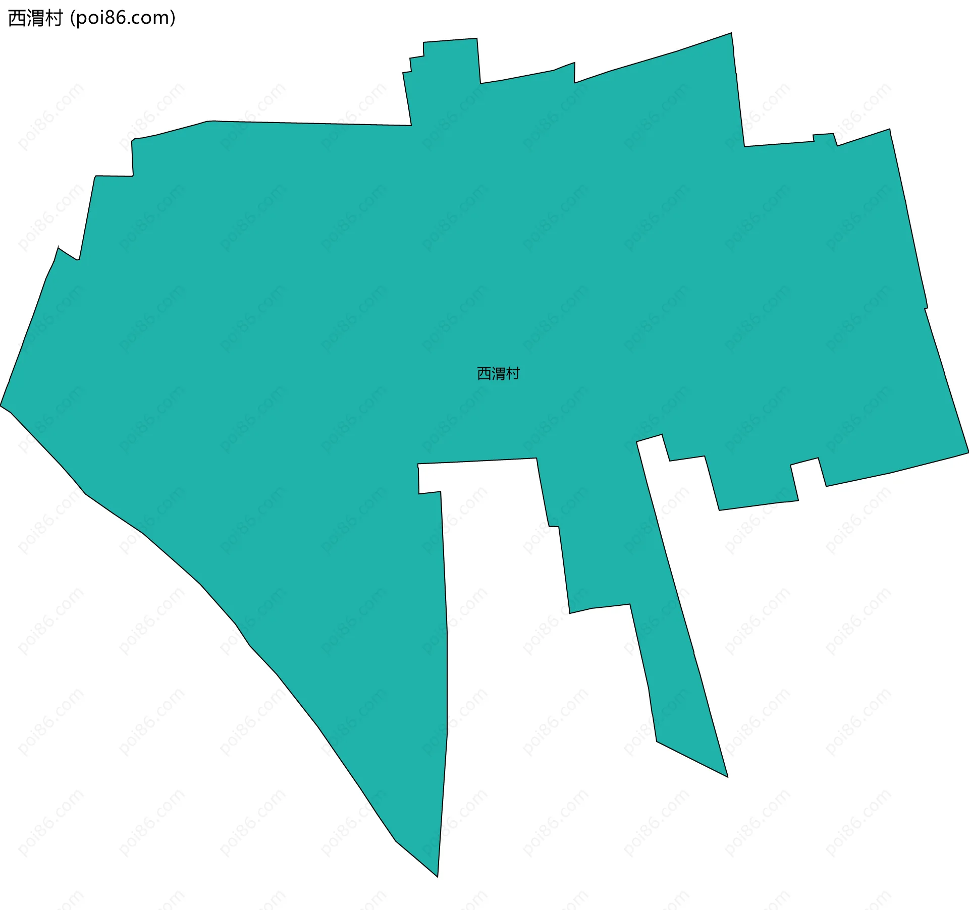 西渭村边界地图