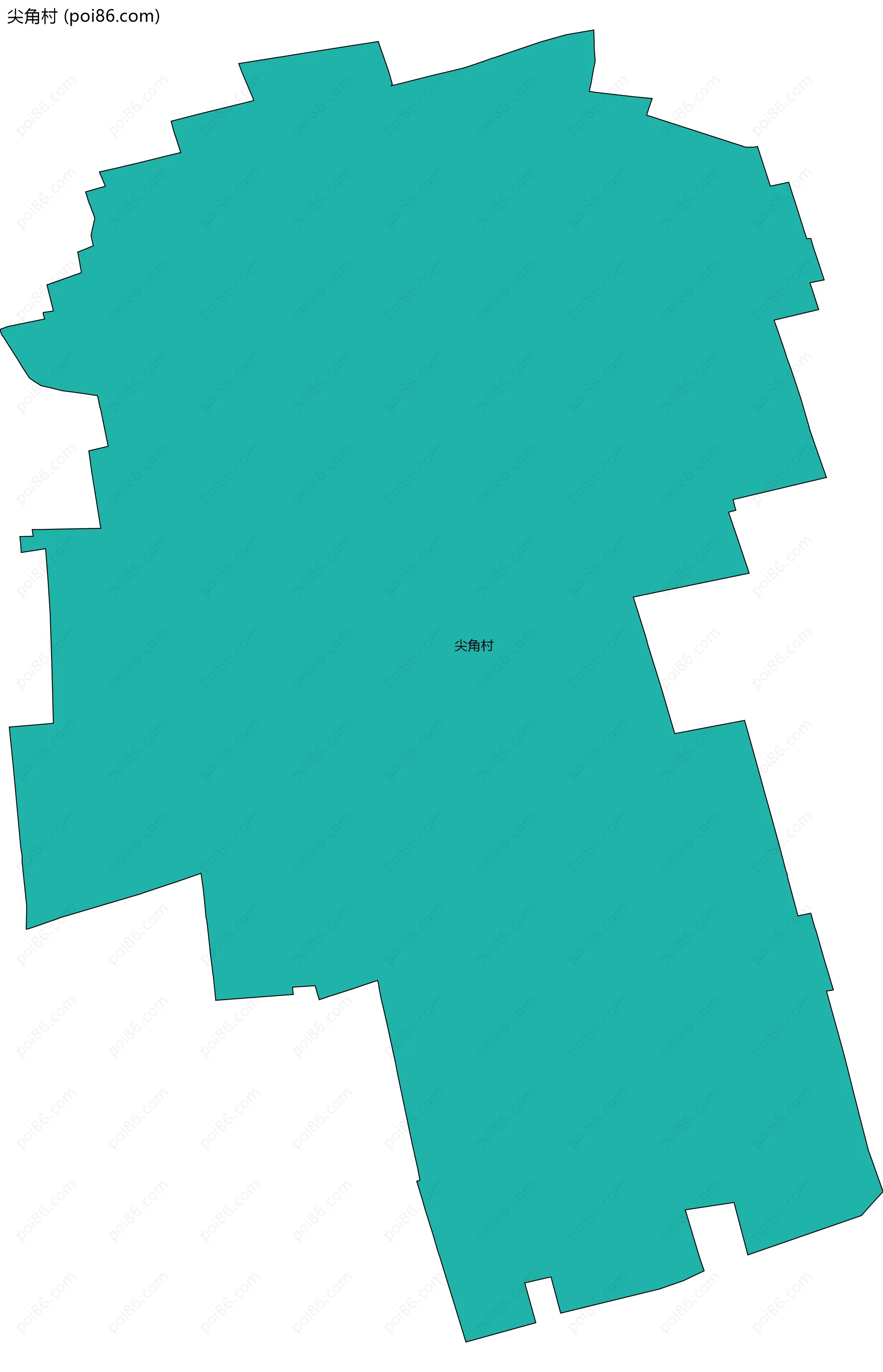 尖角村边界地图