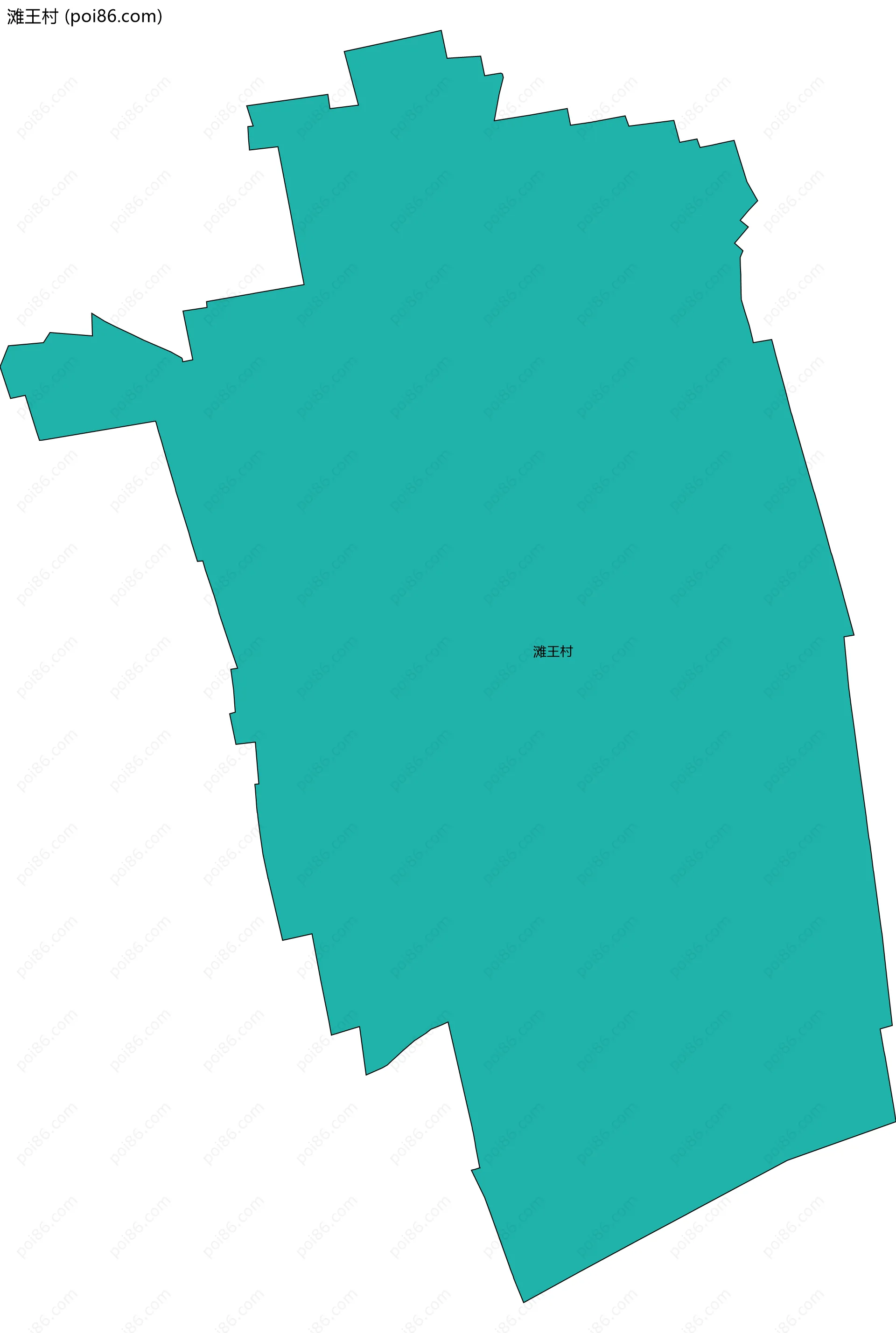 滩王村边界地图