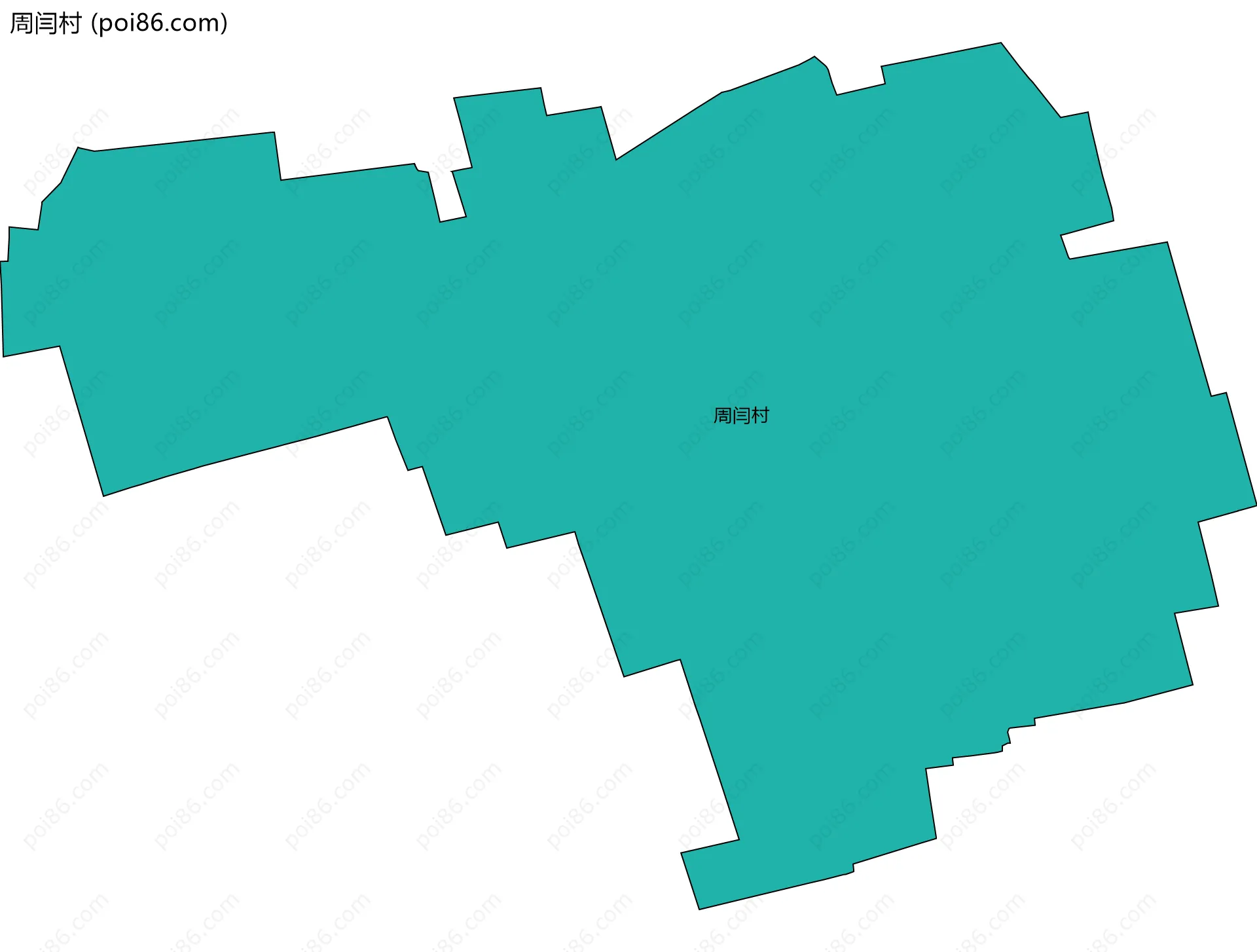 周闫村边界地图