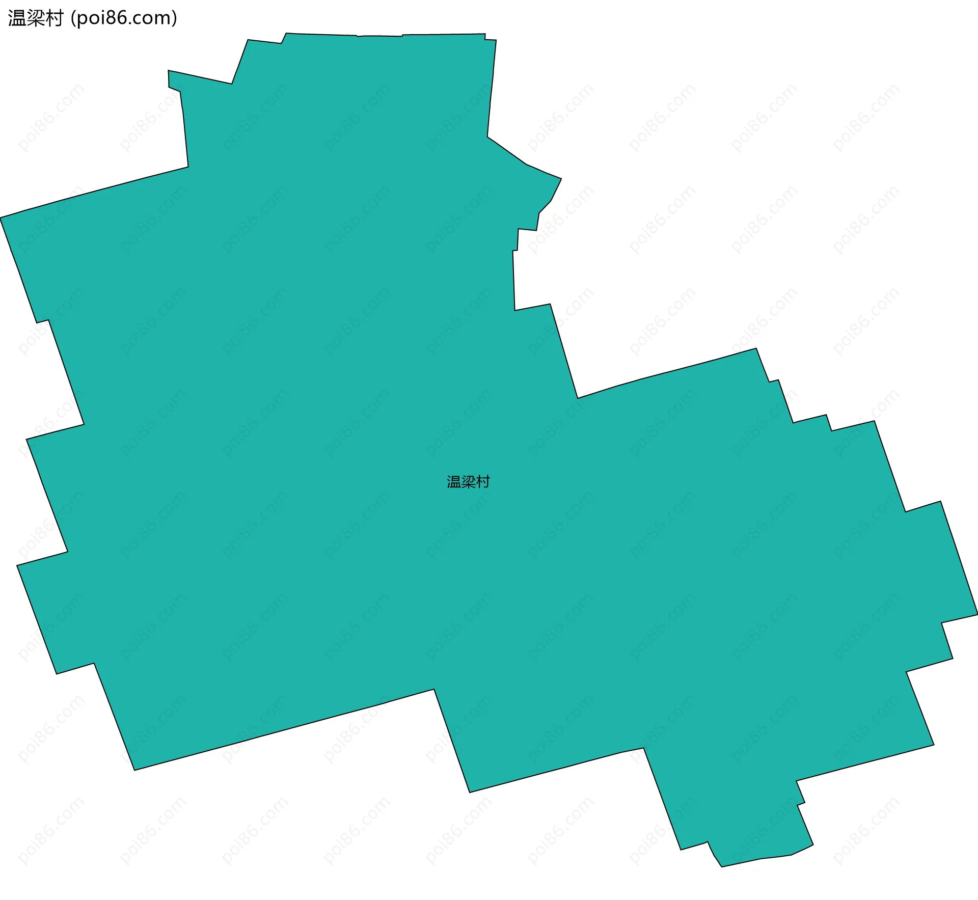 温梁村边界地图