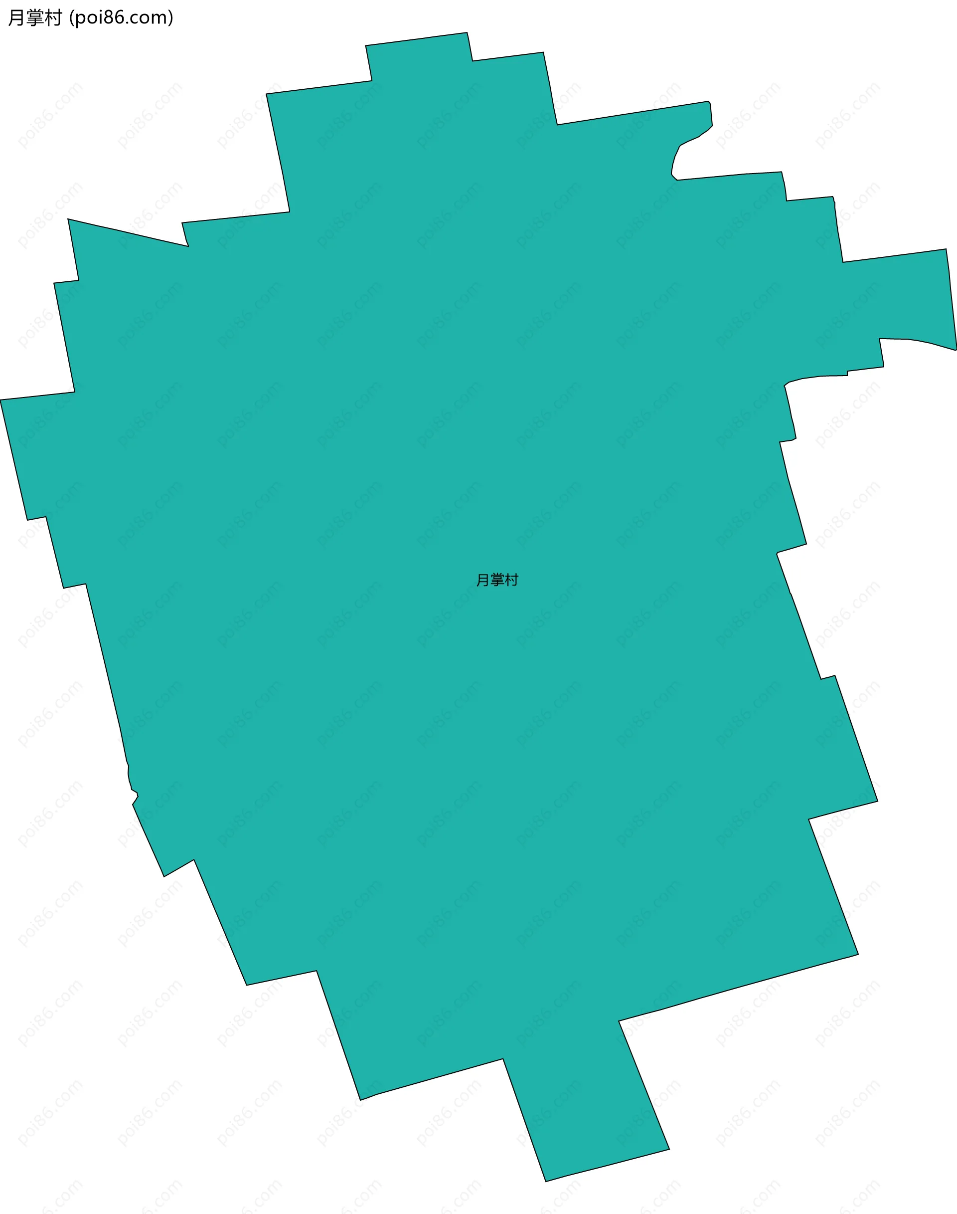 月掌村边界地图