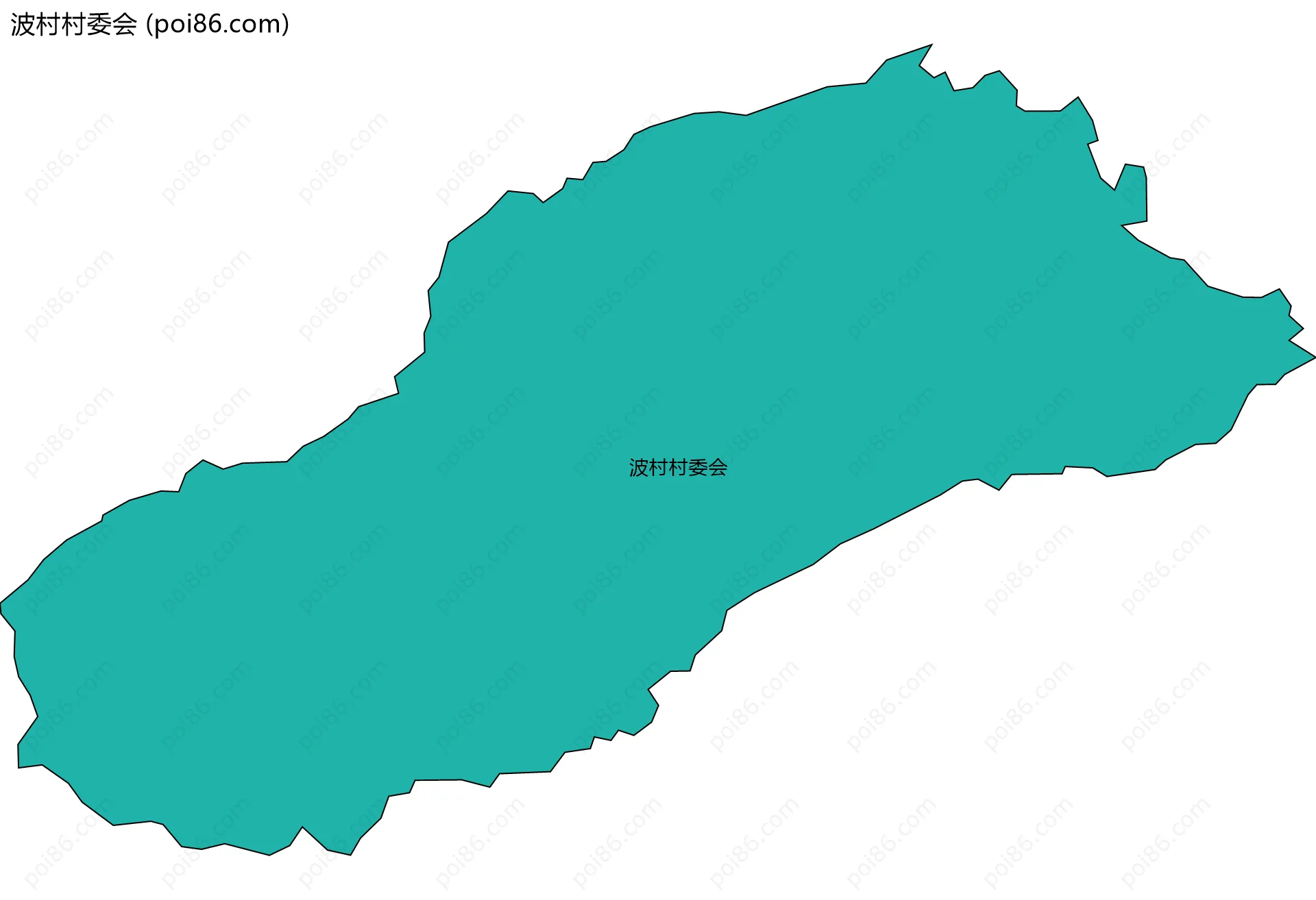 波村村委会边界地图