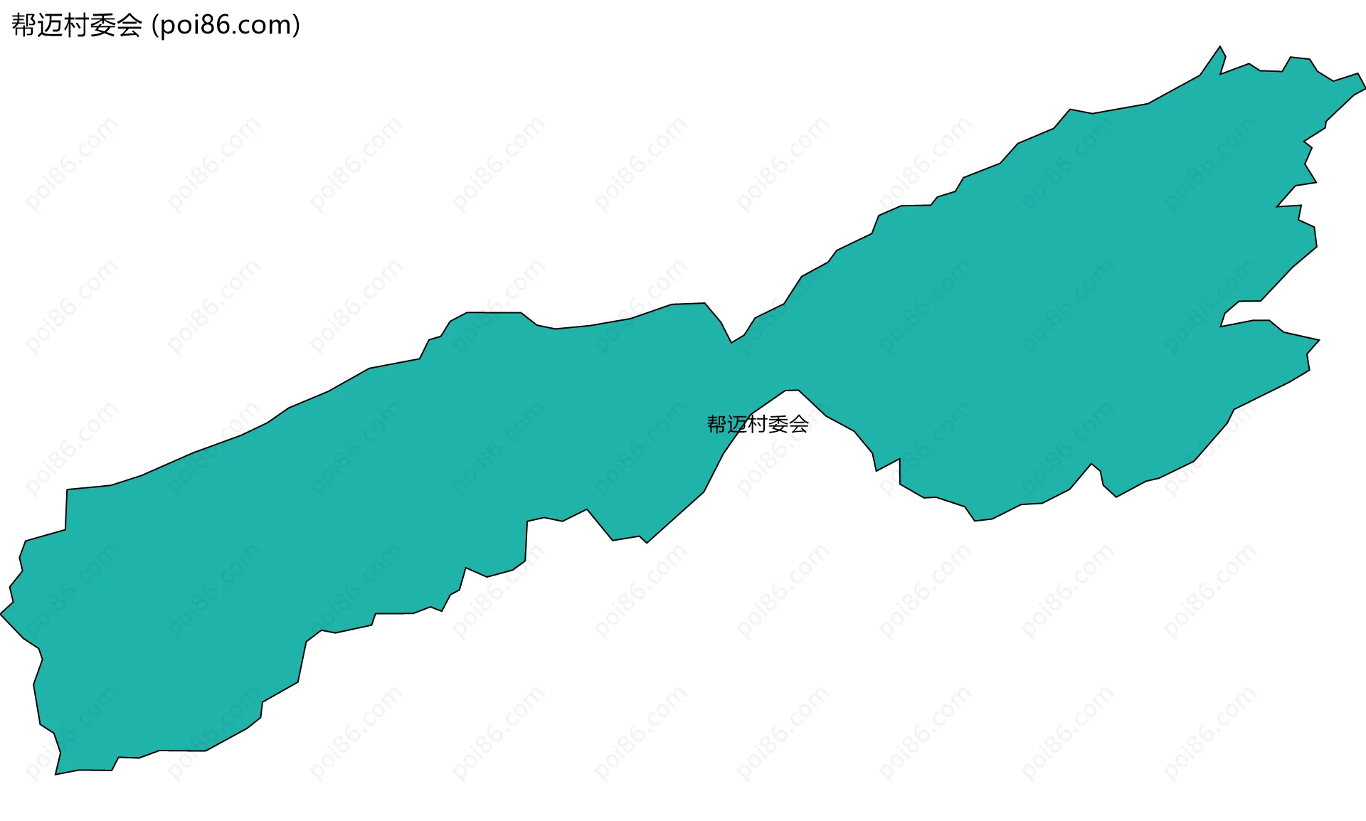 帮迈村委会边界地图