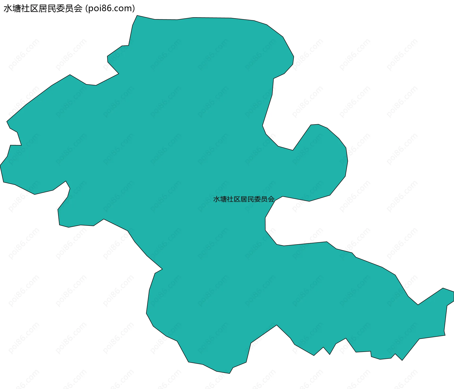 水塘社区居民委员会边界地图