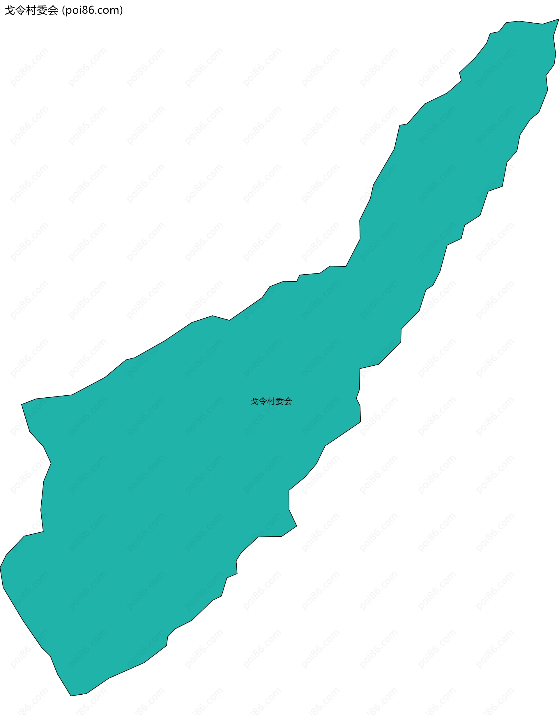 戈令村委会边界地图