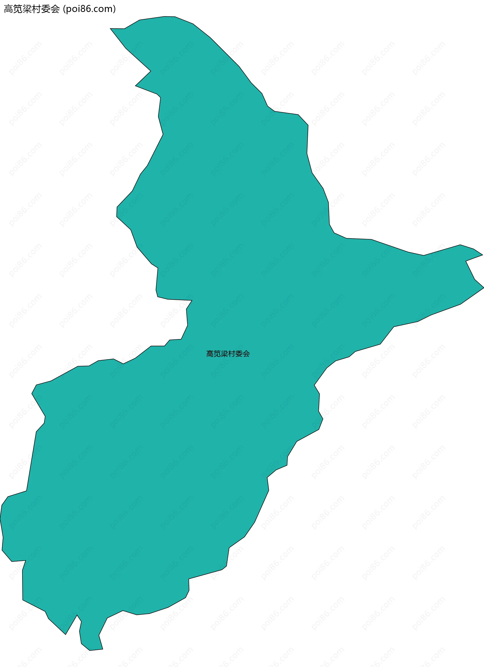 高笕梁村委会边界地图