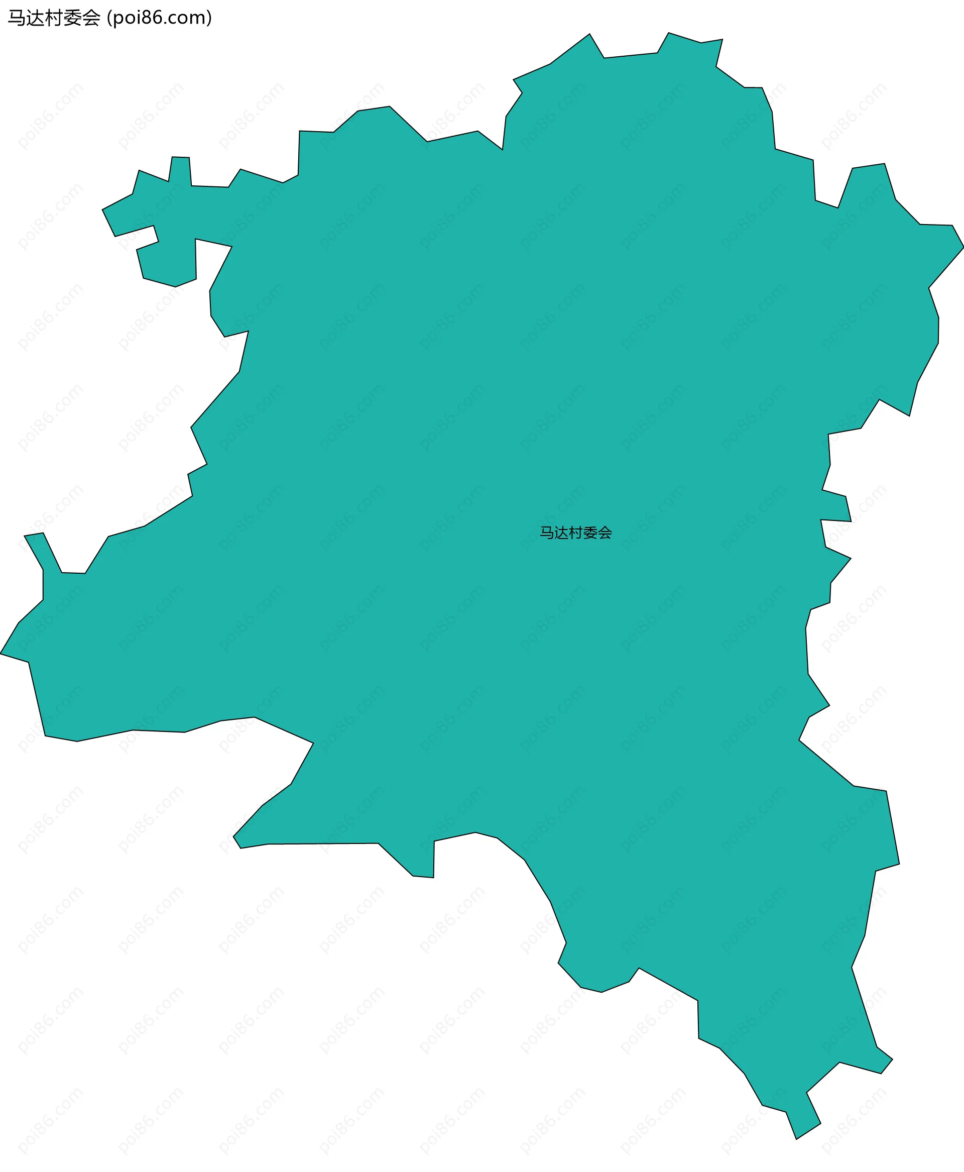 马达村委会边界地图