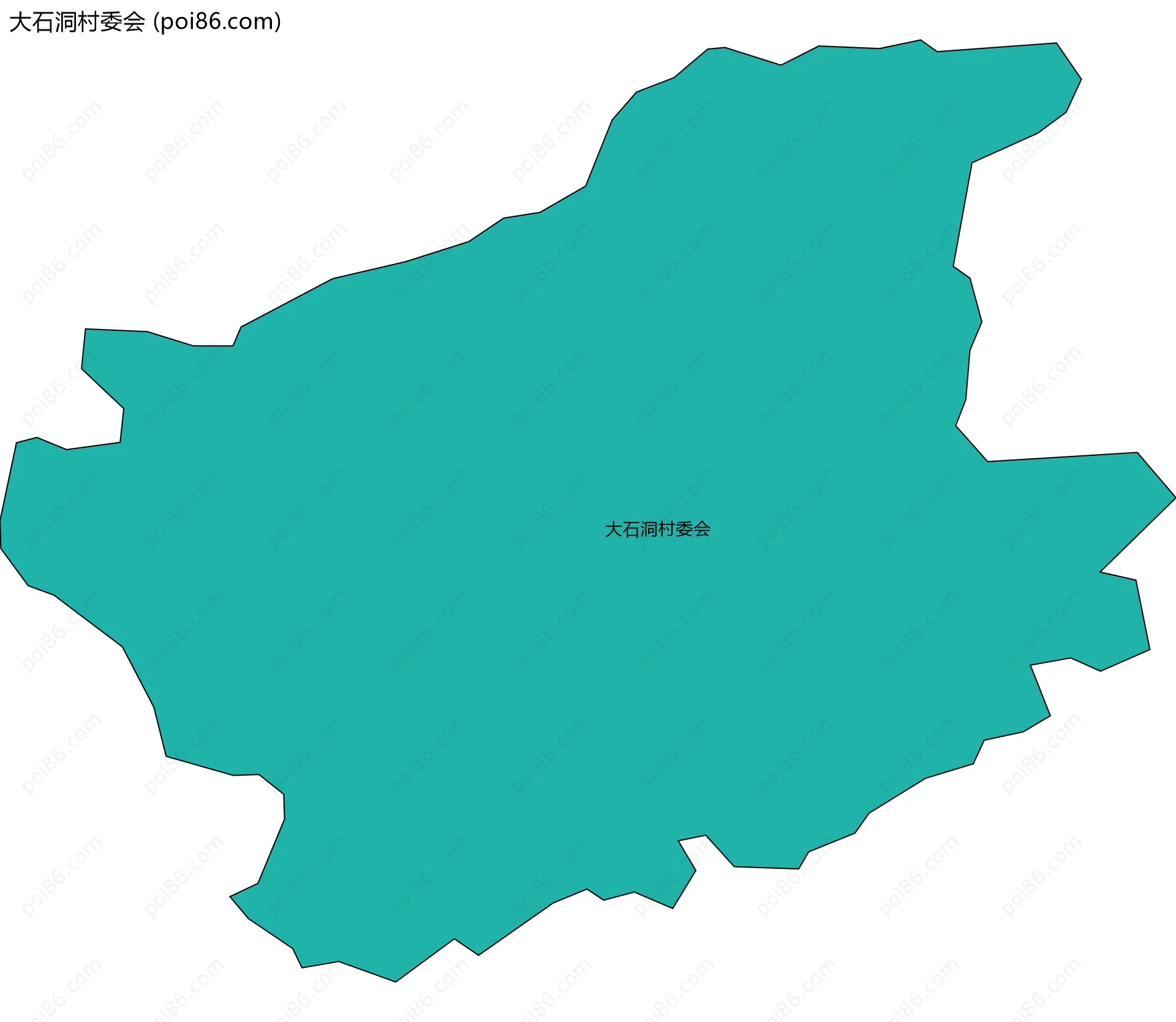 大石洞村委会边界地图